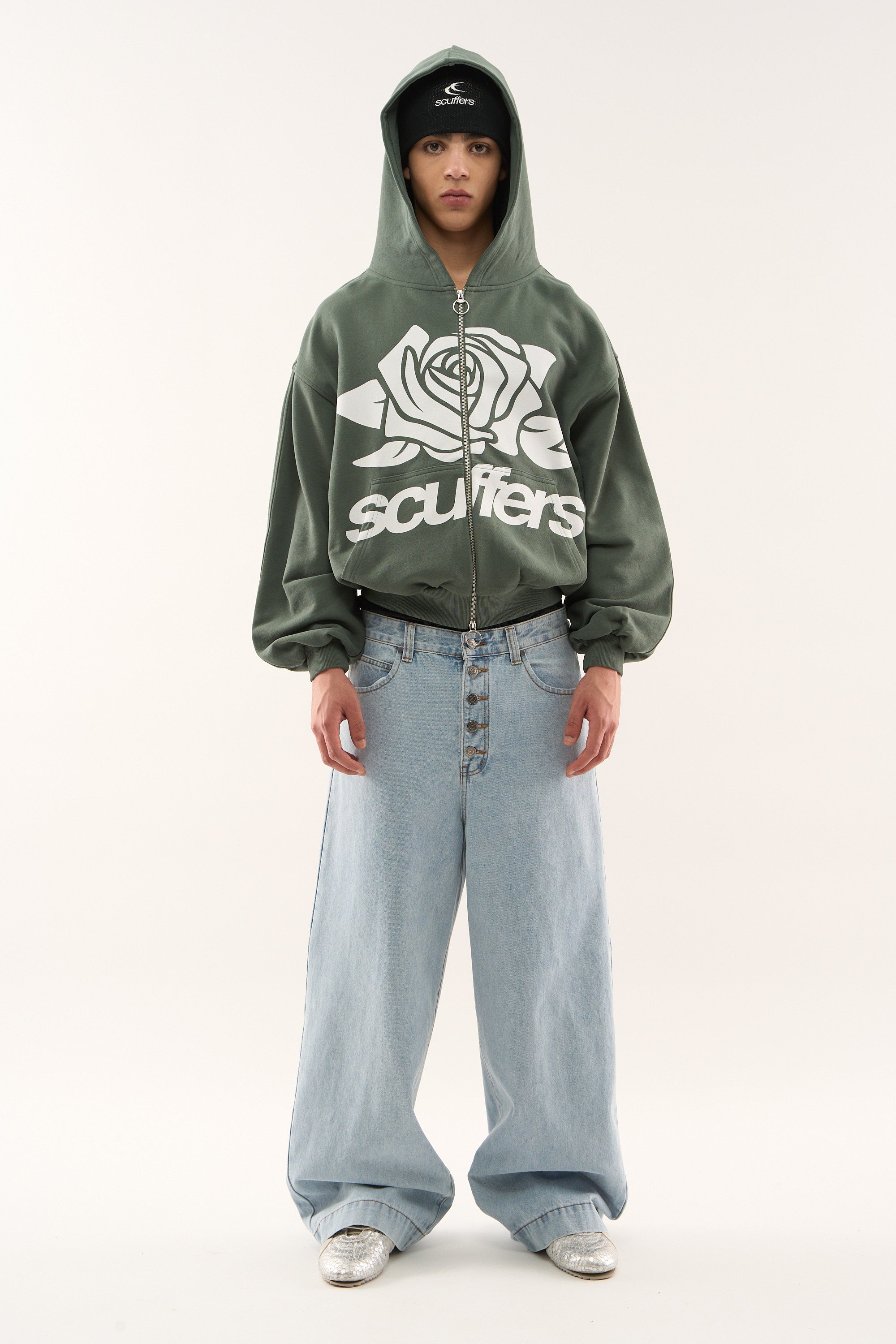 Cremallera verde para niña