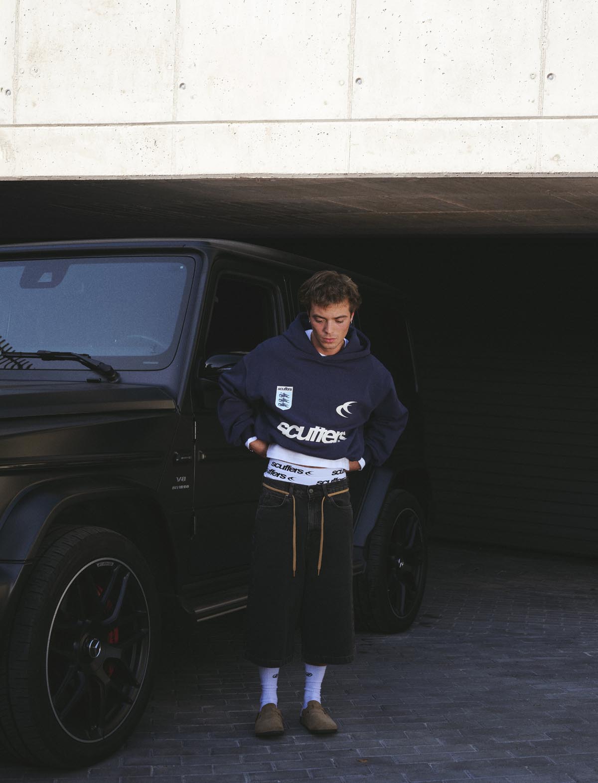 Sudadera con capucha azul de picnic