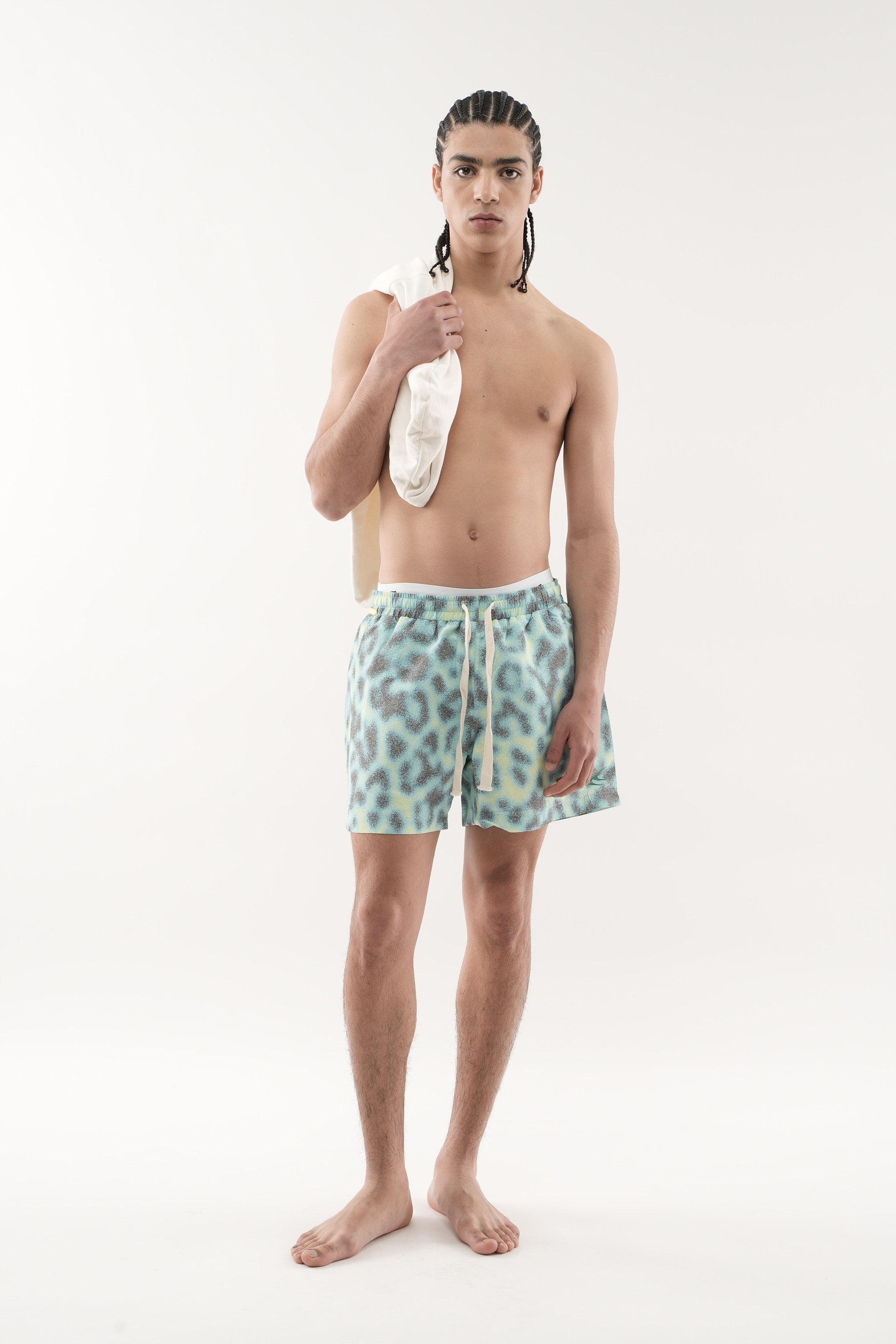 Pantalones de baño azul guepardo