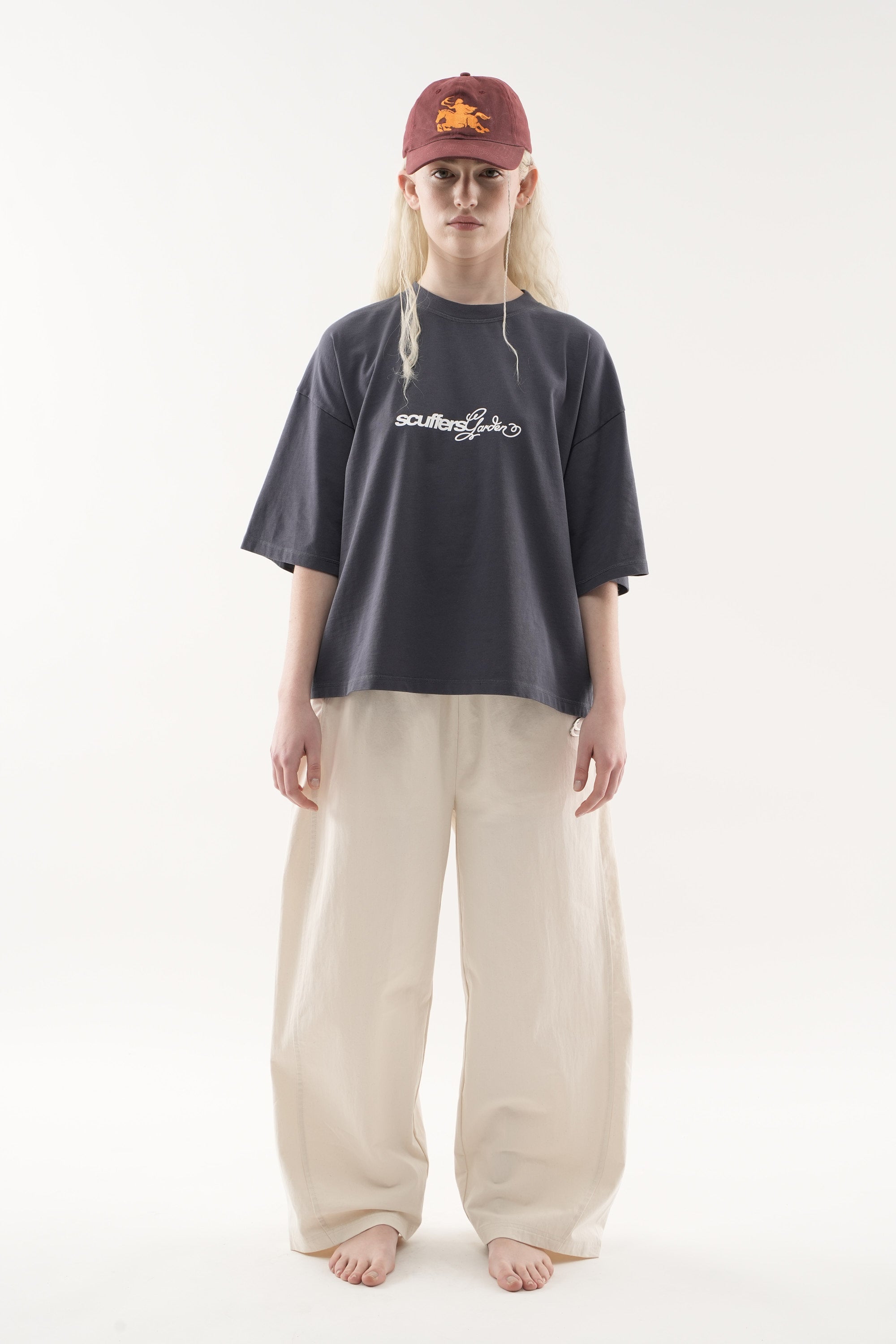 Camiseta azul jardín