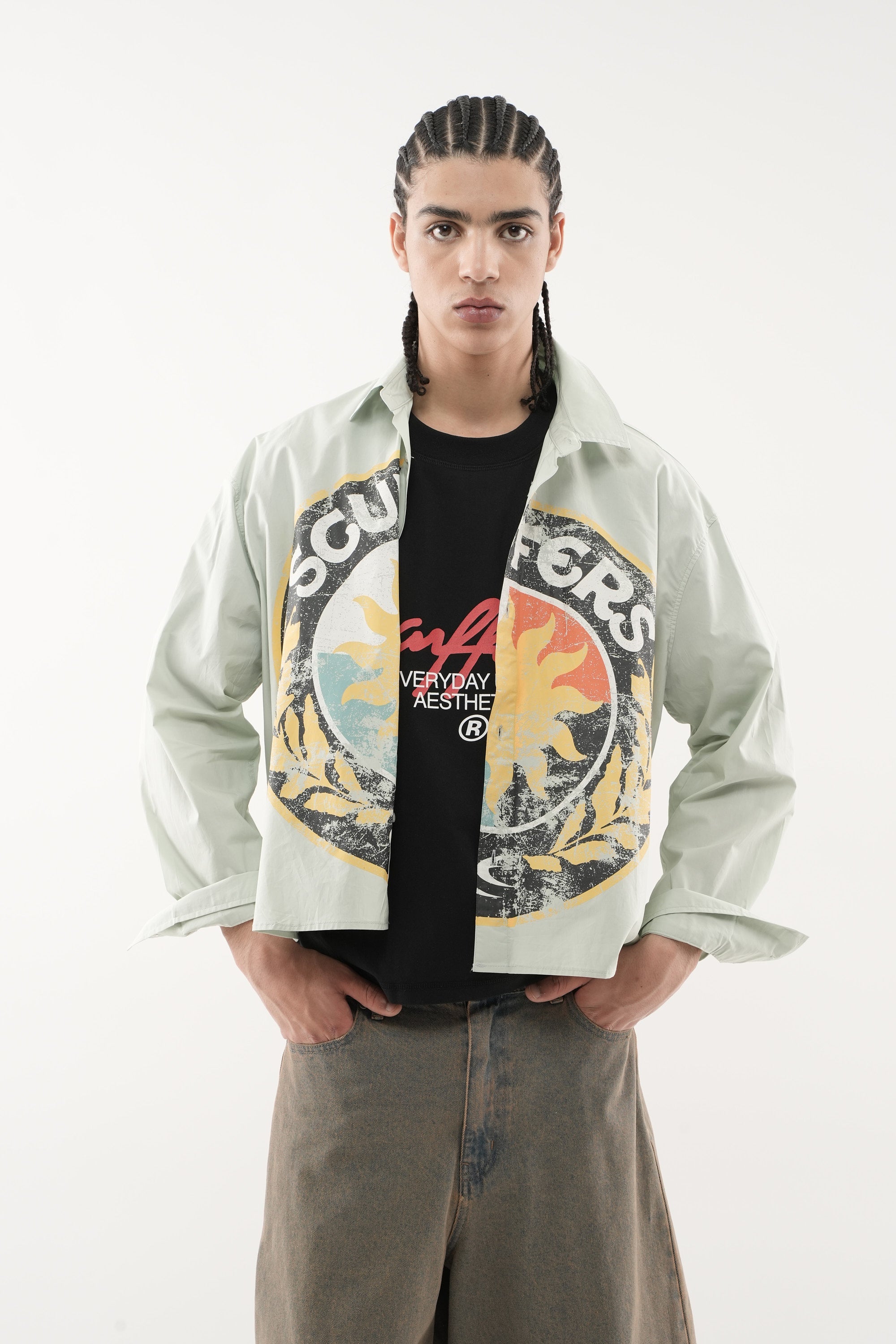 Camisa verde polvorienta Champ