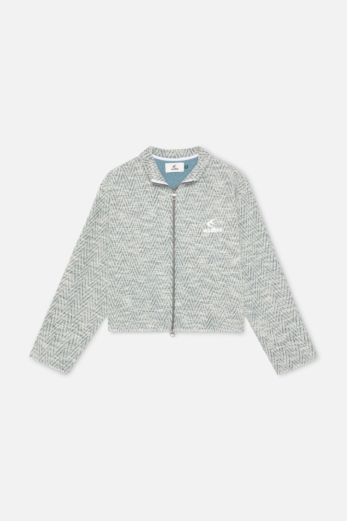 Chaqueta verde bouclé