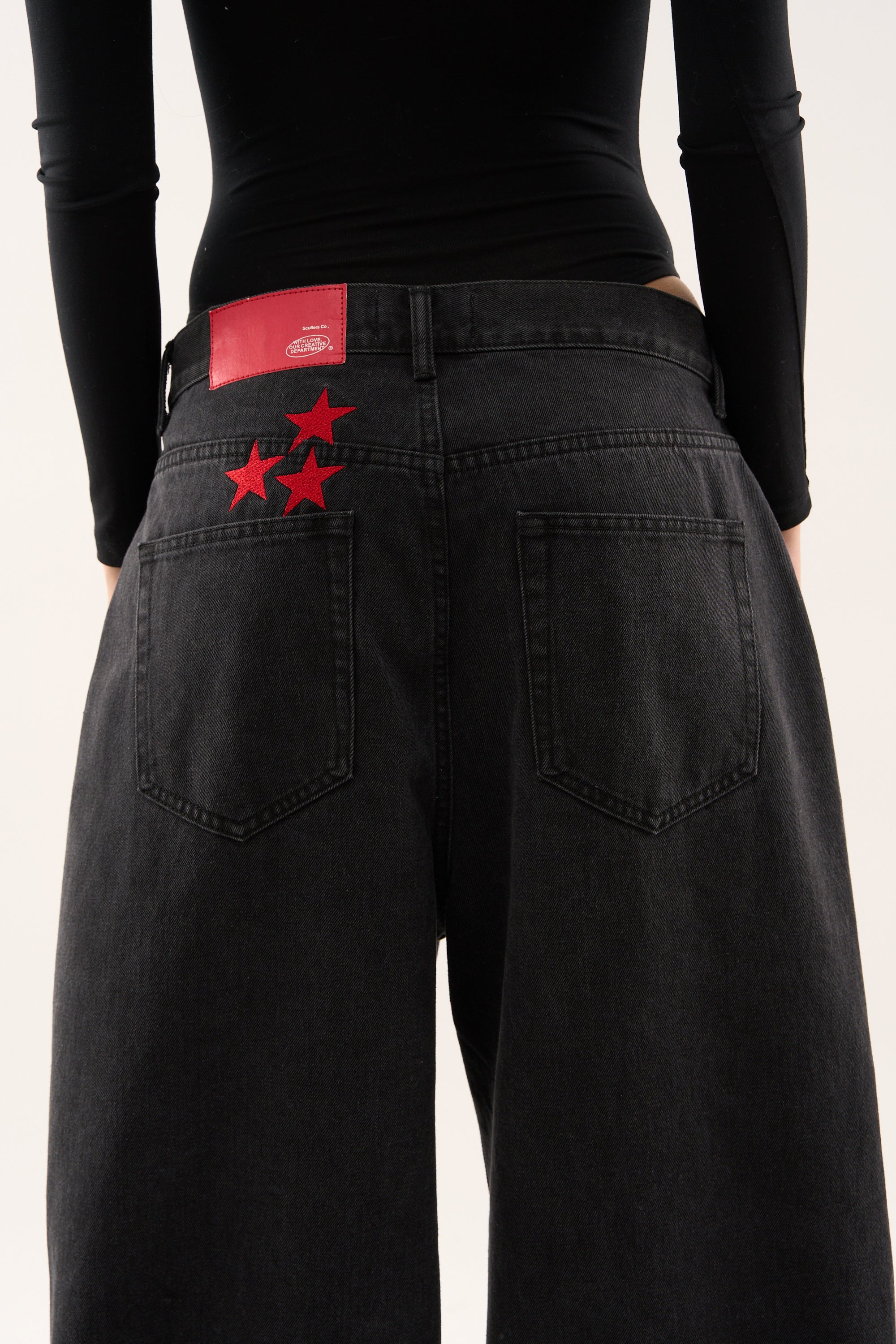 Pantalones Jumbo Lavado Negro