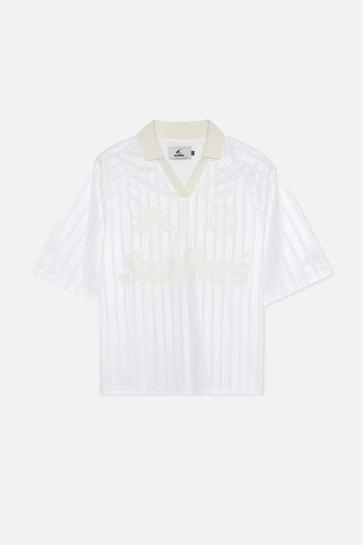 Camiseta de fútbol blanca perla