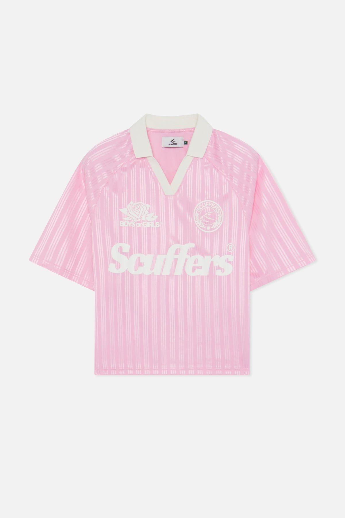 Camiseta de fútbol rosa perla