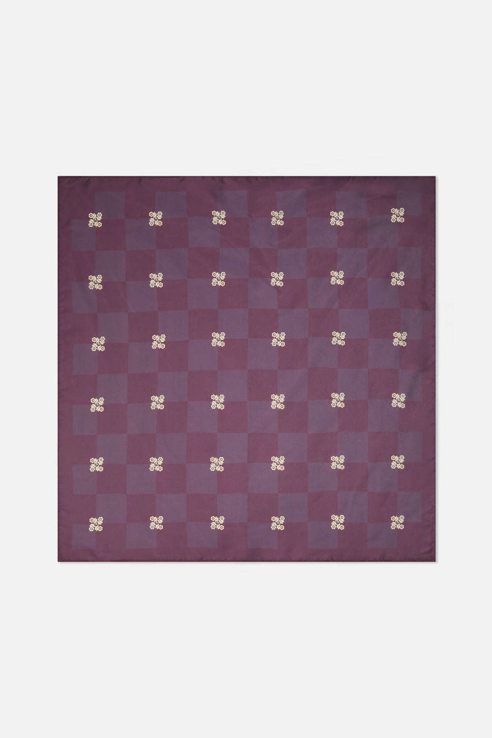 Pañuelo burdeos con polen