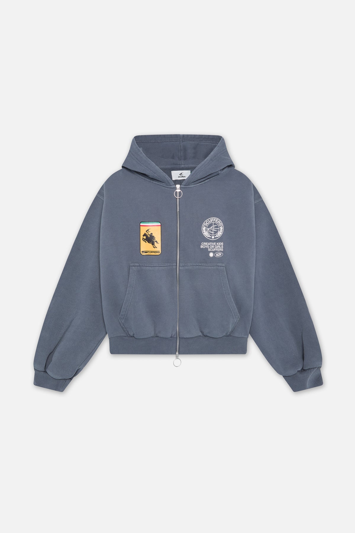 Cremallera azul claro de piedra