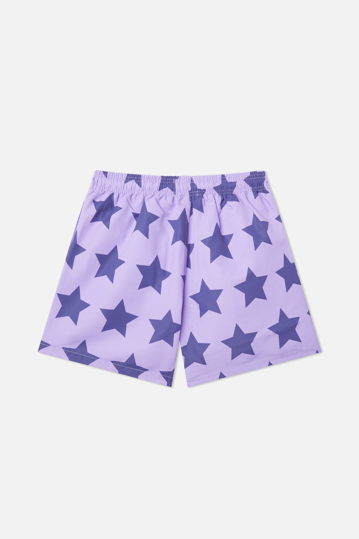 Traje de baño morado con estrellas