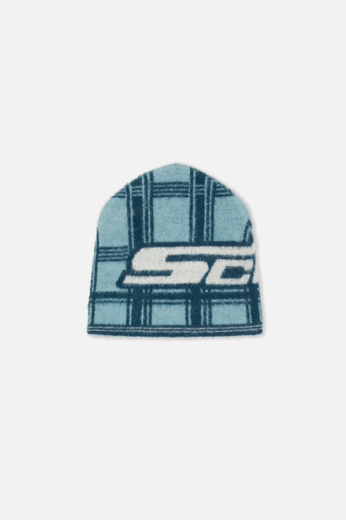 Gorro de mohair a cuadros