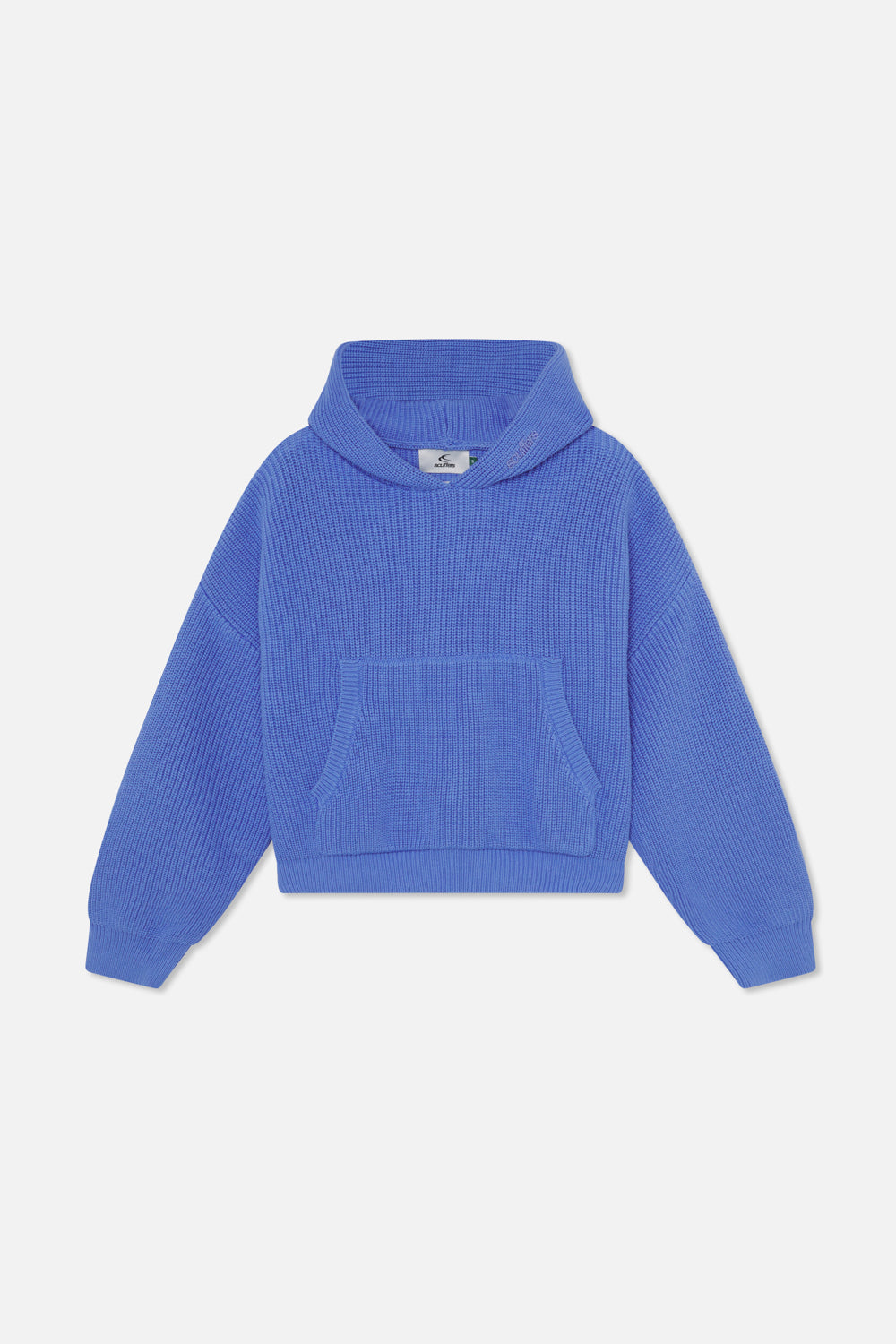 Sudadera con capucha de punto azul real atrevida