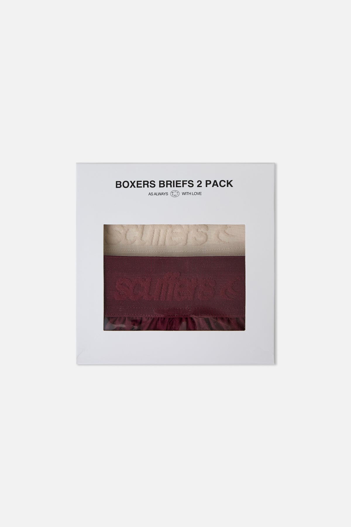 Pack bóxer burdeos y crudo