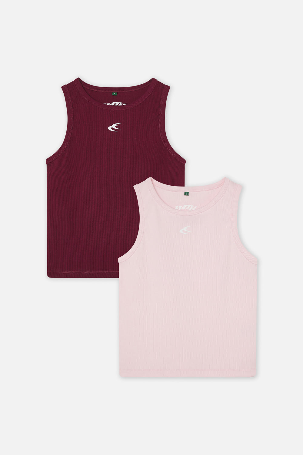 Pack de camisetas sin mangas Canale Scff burdeos y rosa