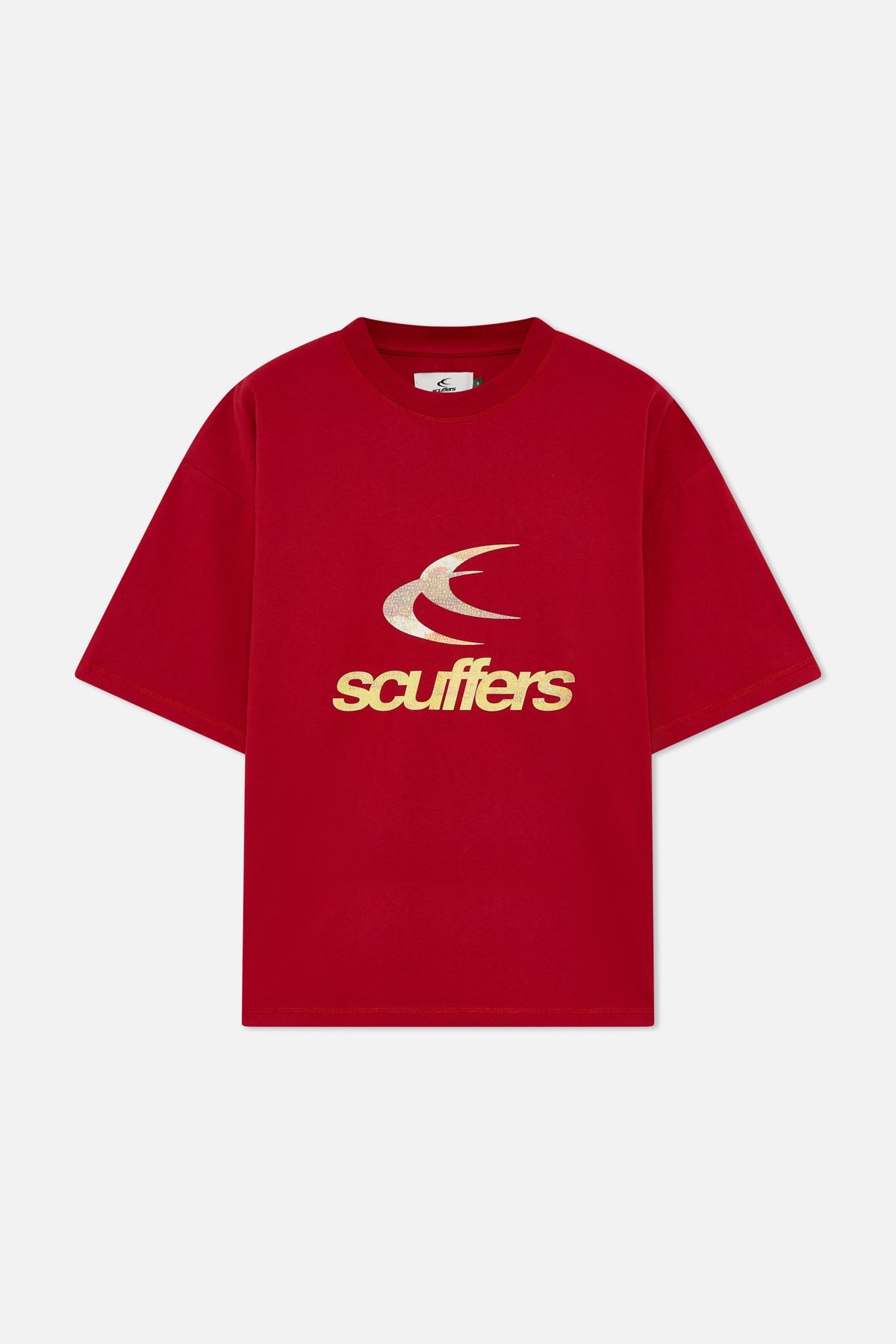 Camiseta roja oscura camaleón