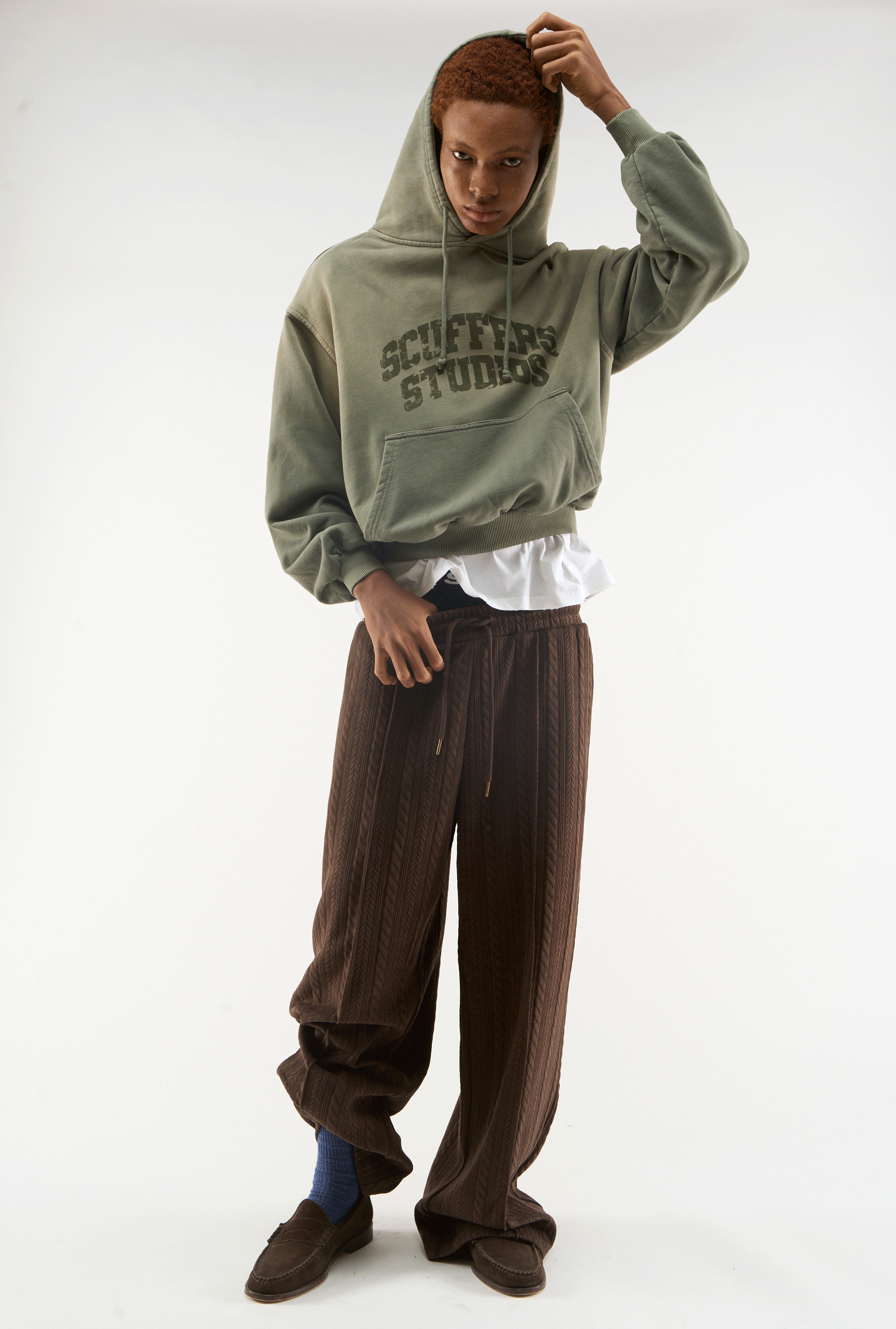 Sudadera con capucha verde de Locker