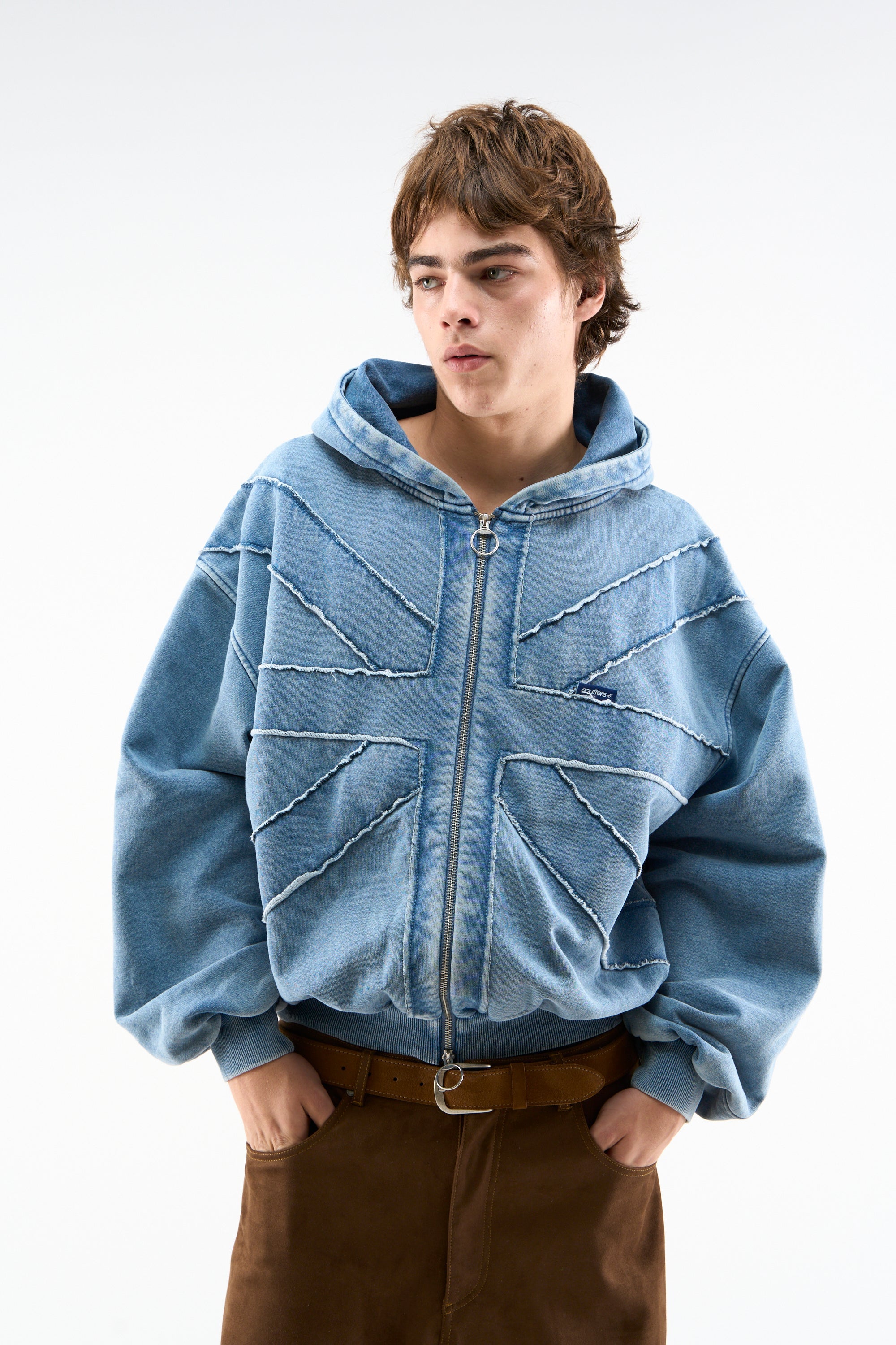 Cremallera azul bandera