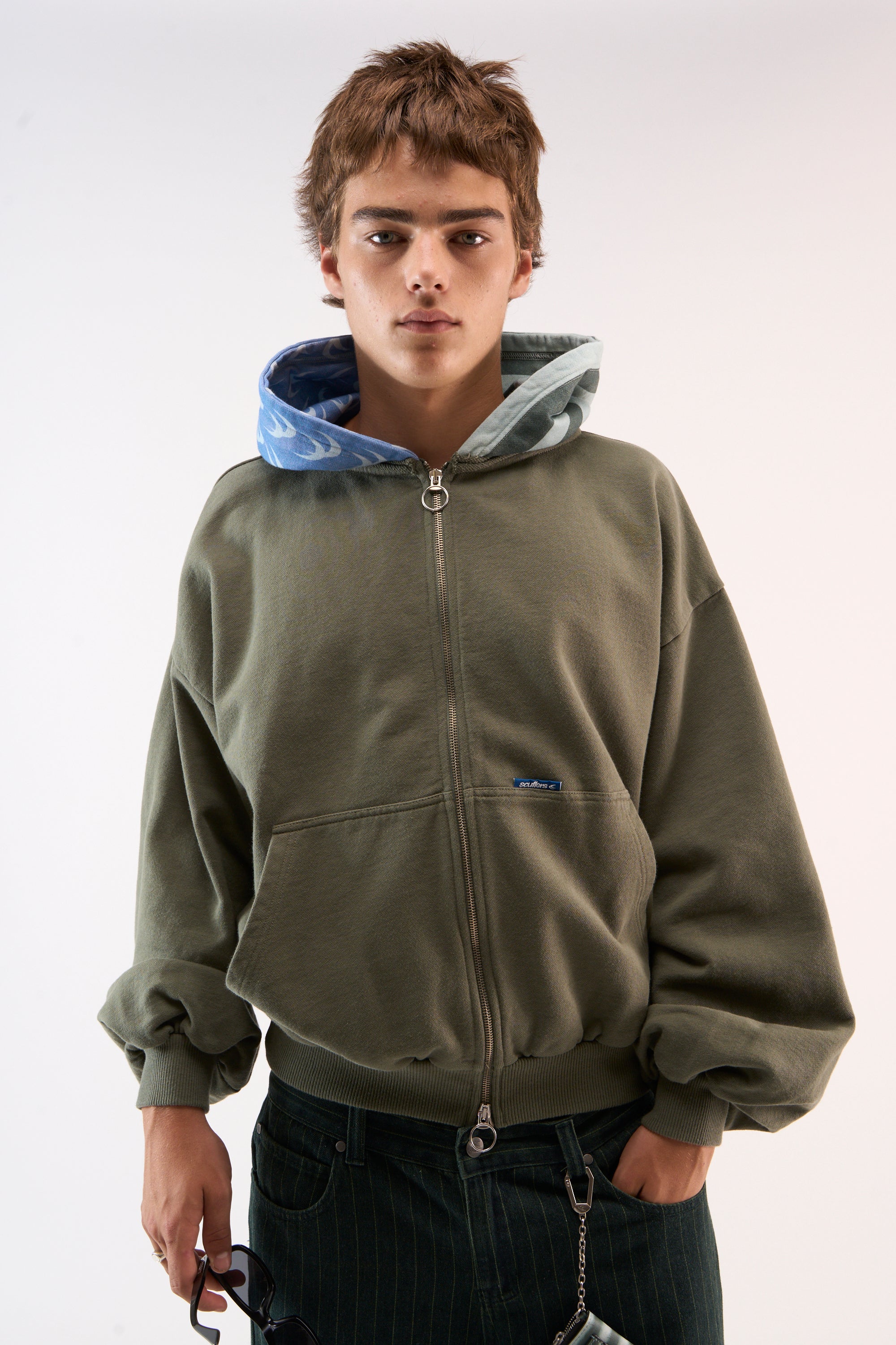 Sudadera con capucha y cremallera Nowhere Green