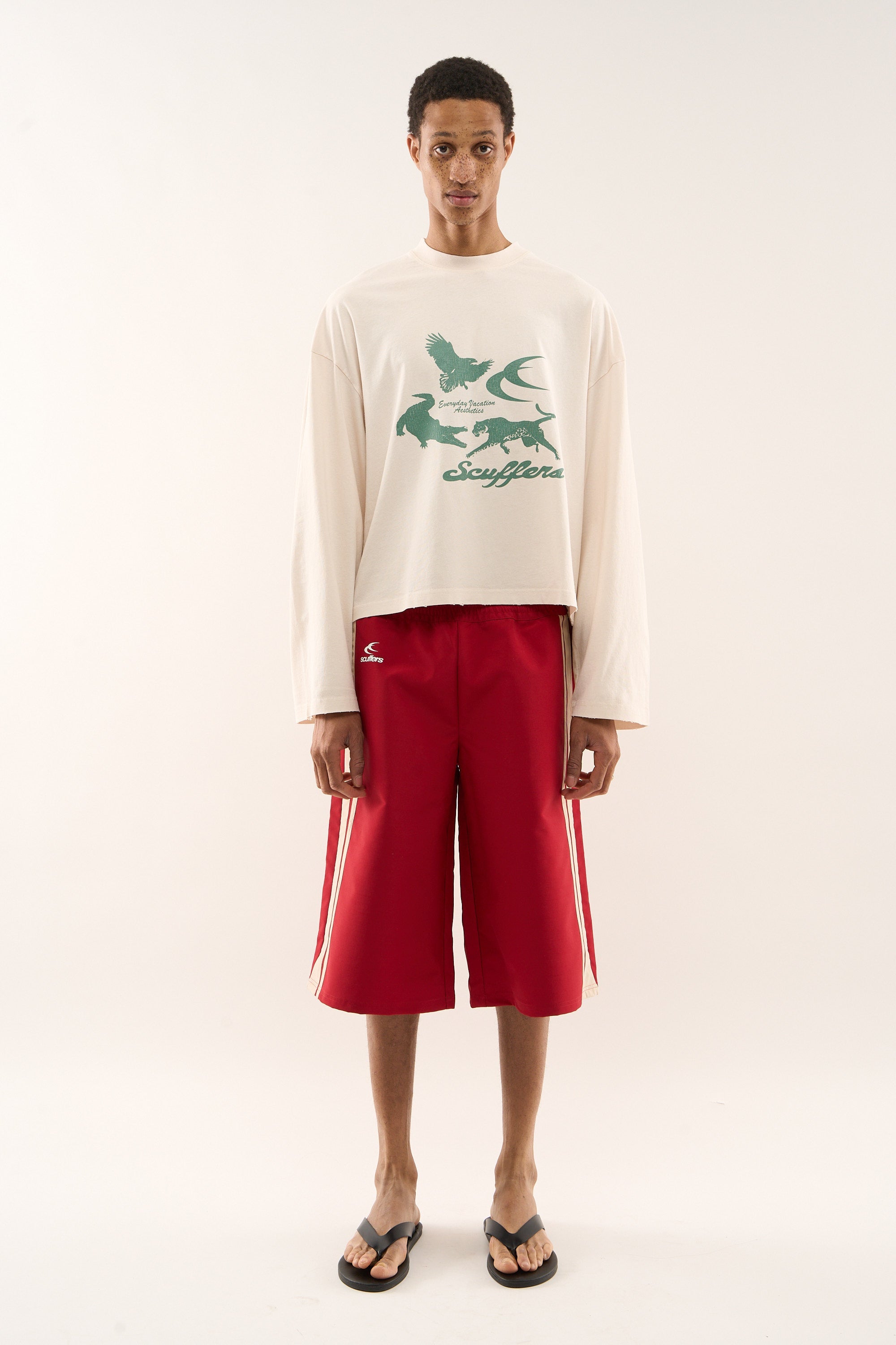 Camiseta África de manga larga color crudo