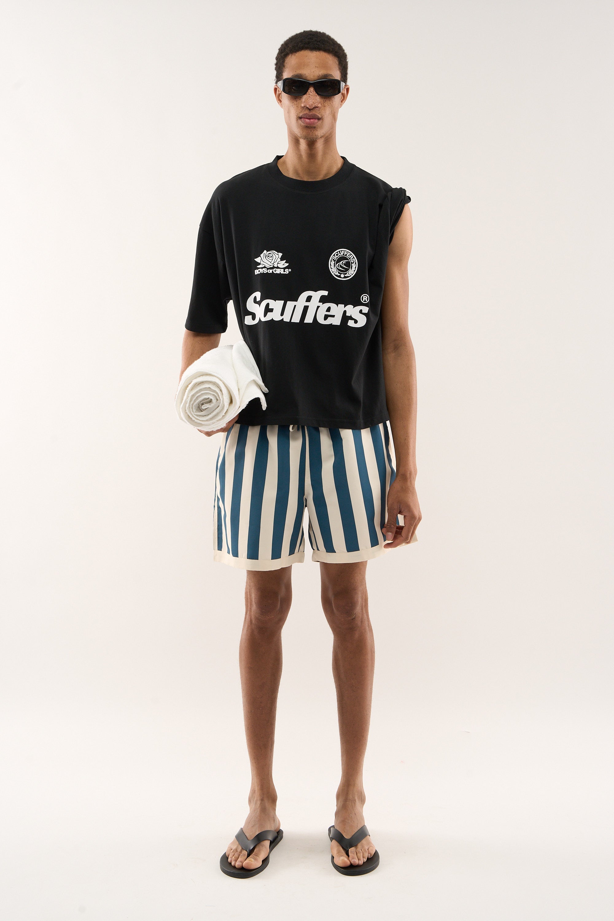 Pantalones de baño azules de patio trasero