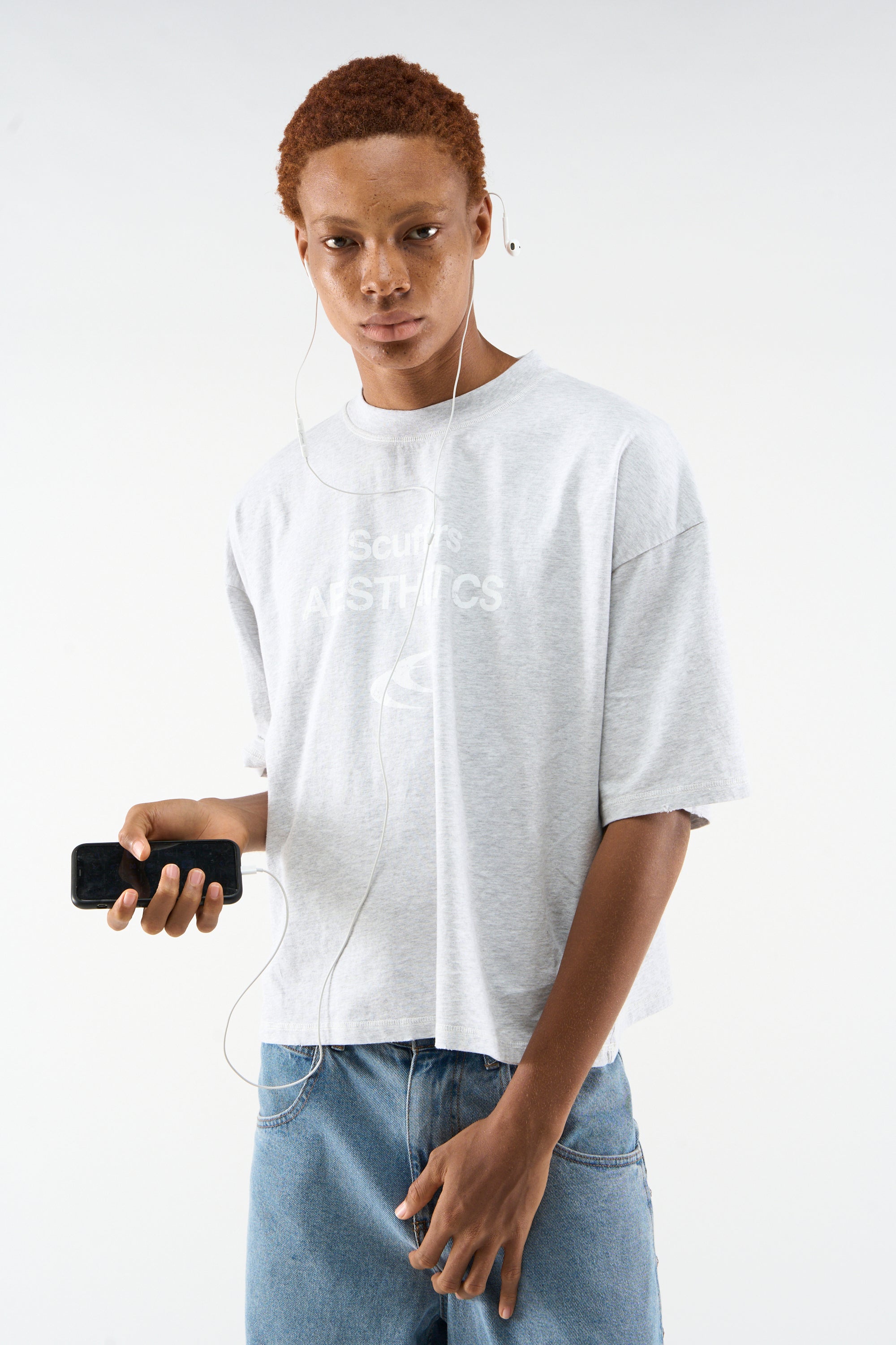 Camiseta gris claro melange de Nobrand