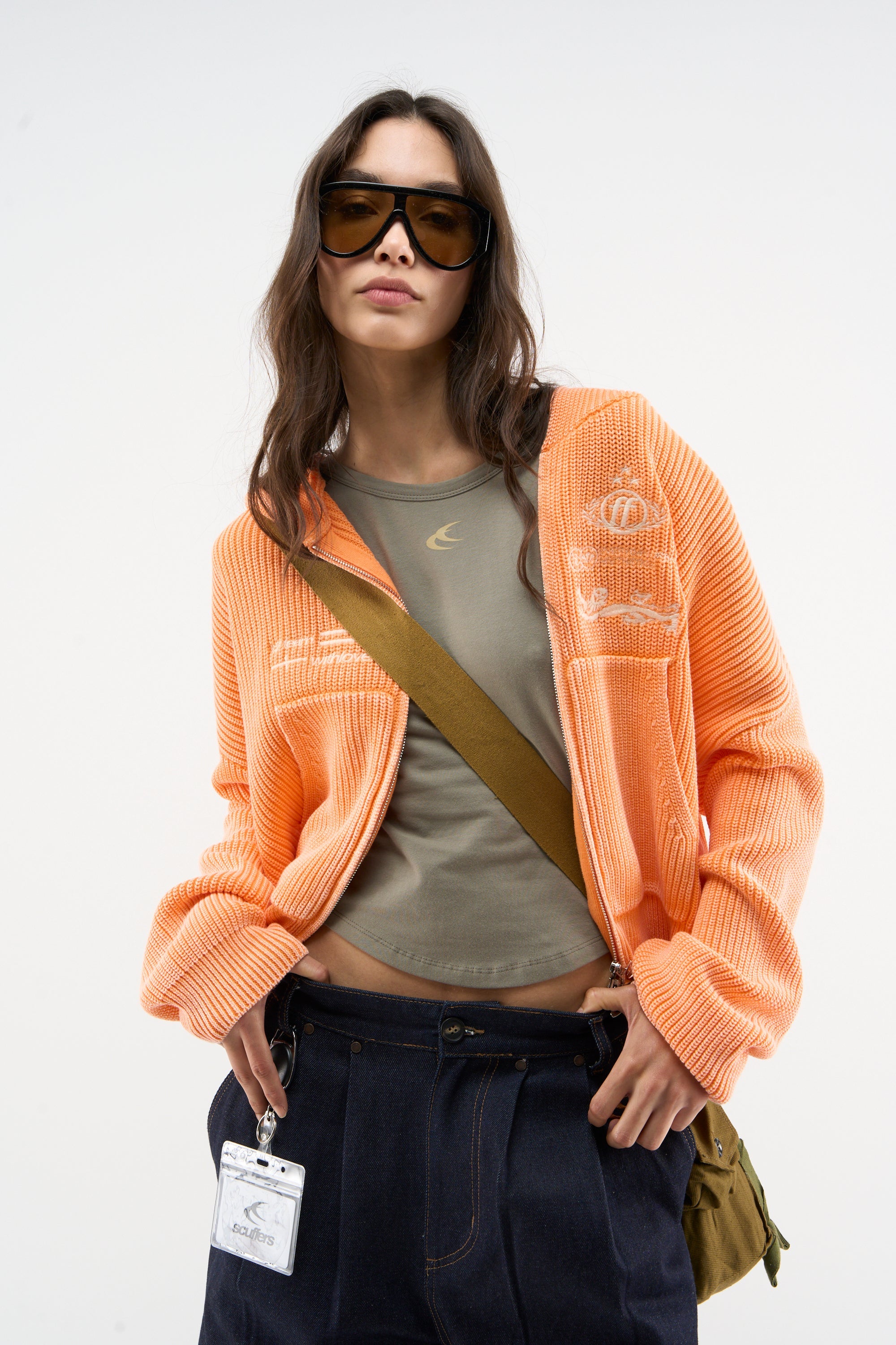 Cremallera de punto naranja Mayor