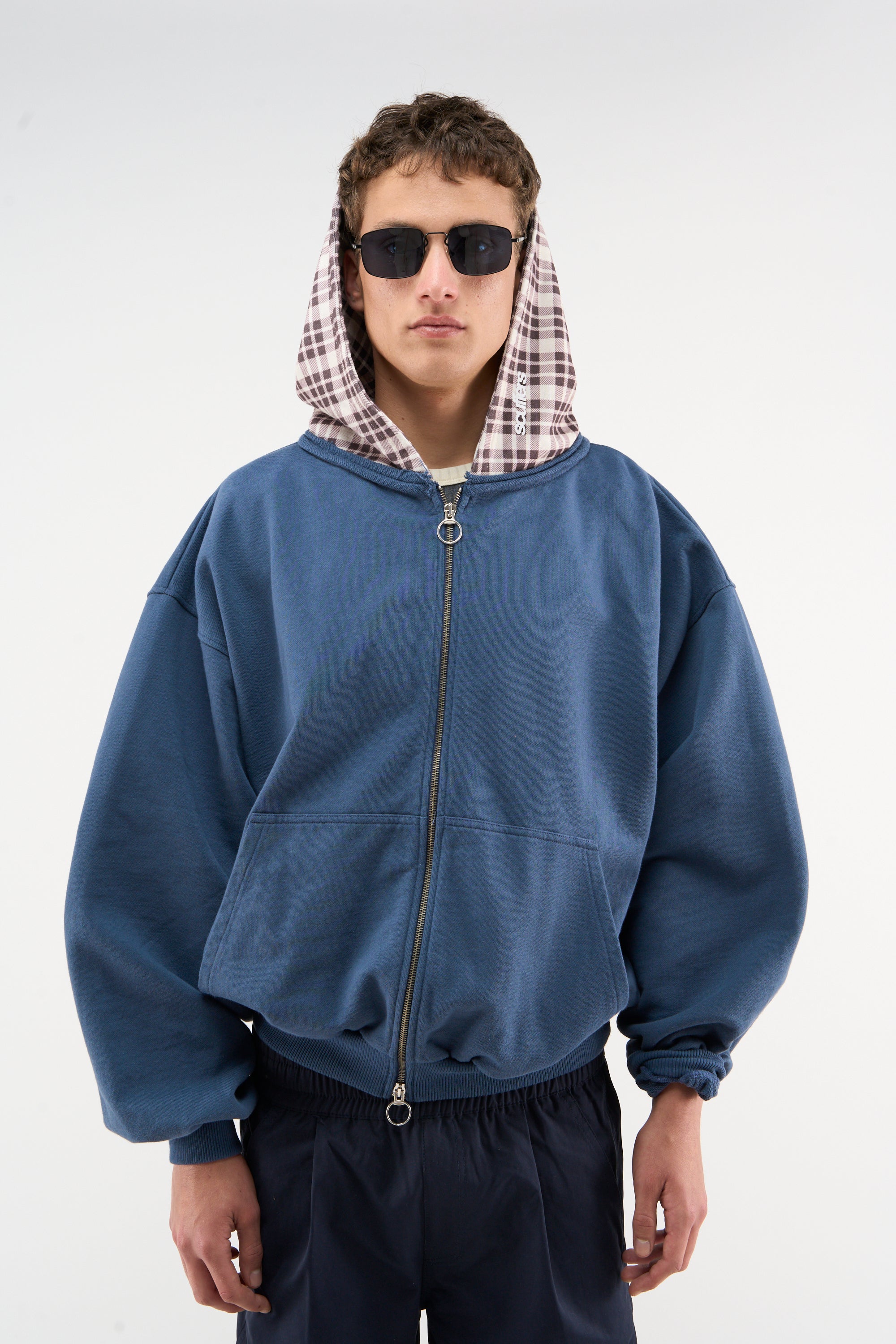 Nueva mascarilla azul marino con cremallera