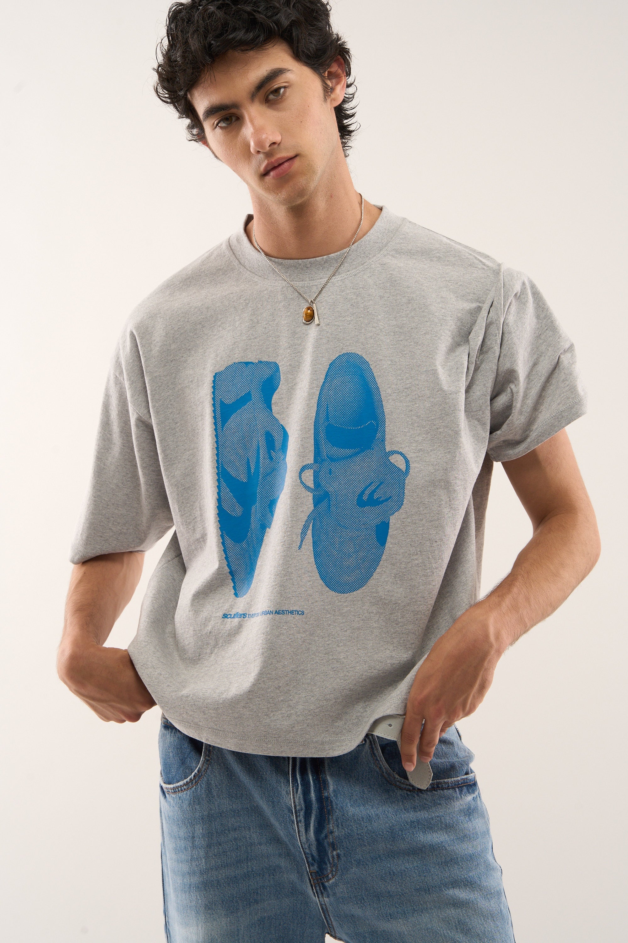 Camiseta Boots Grey Melange