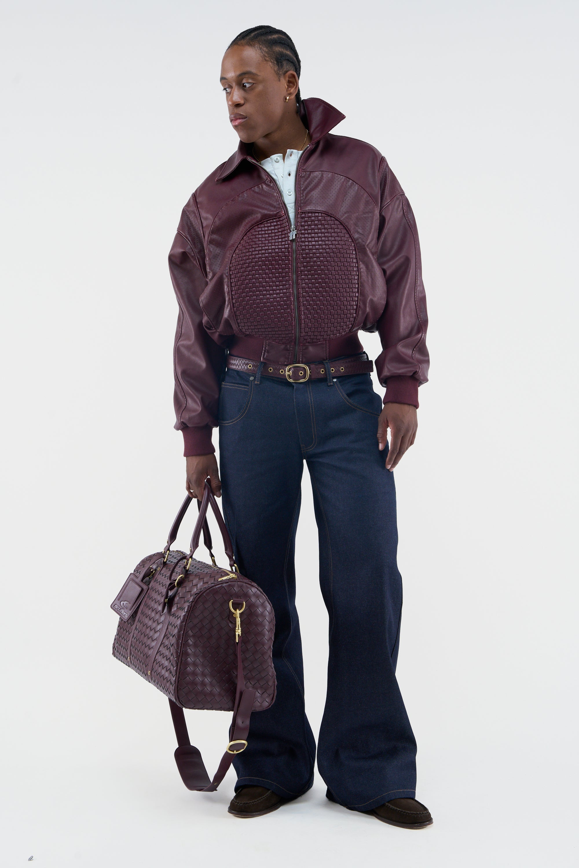 Chaqueta campestre burdeos