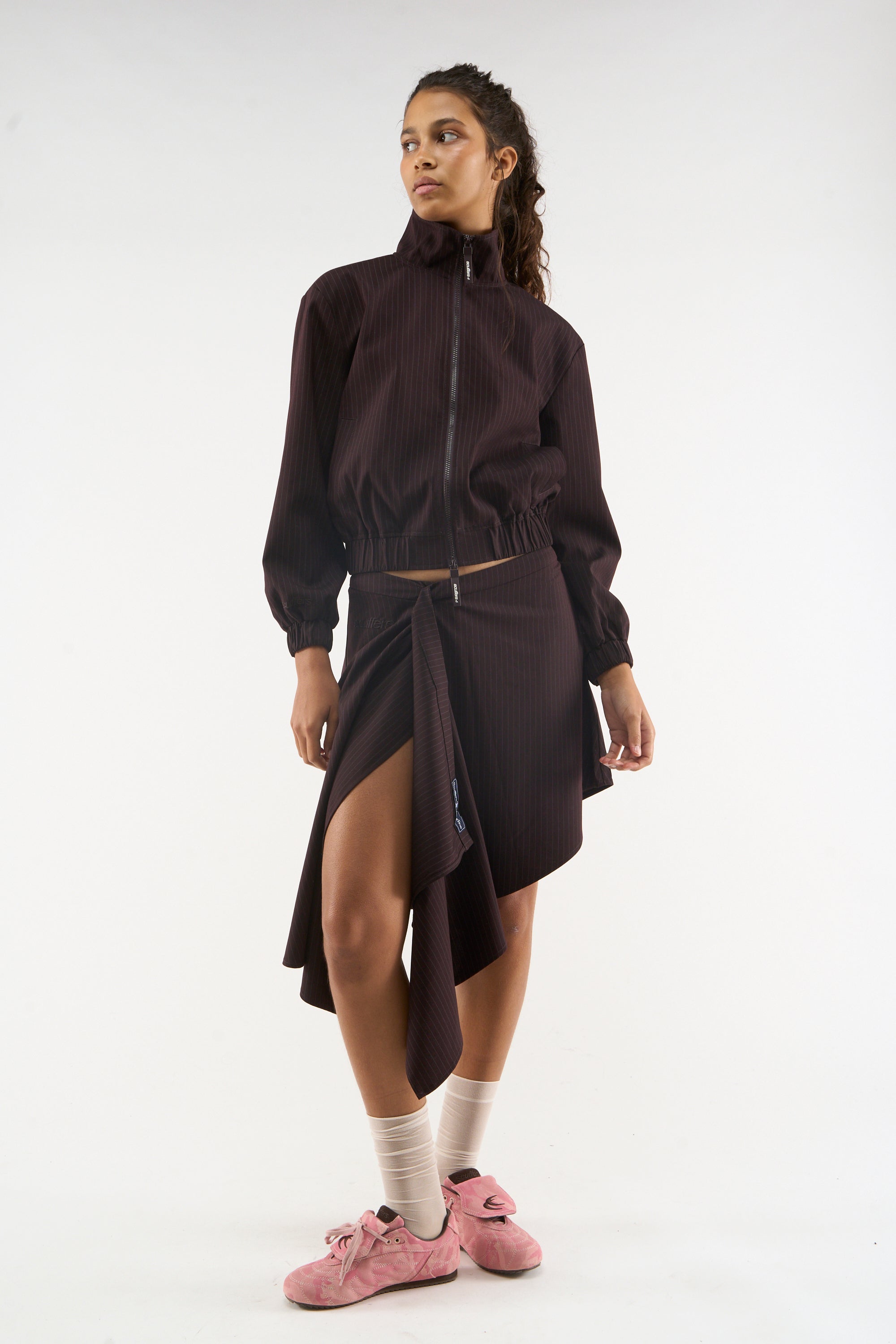 Falda de raya diplomática burdeos de Nautica