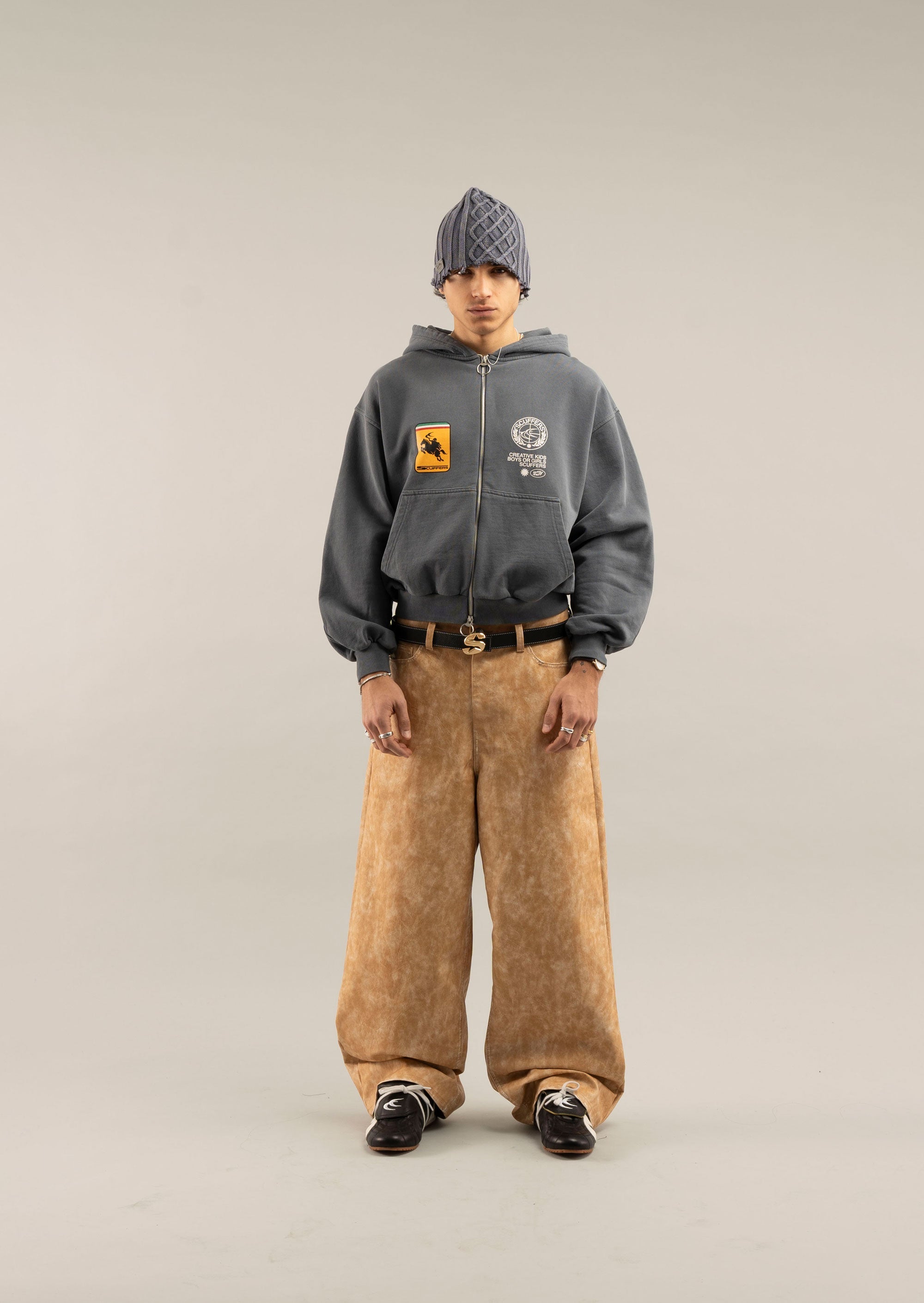 Cremallera azul claro de piedra