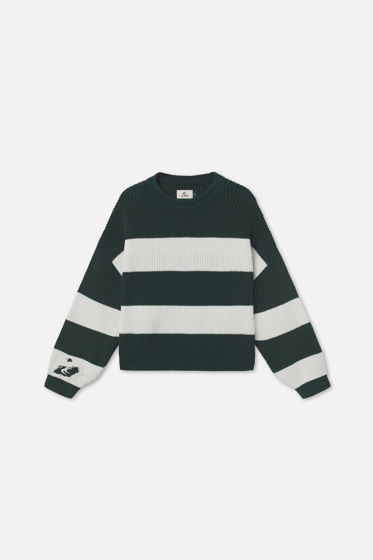 Punto verde y blanco con agujeros