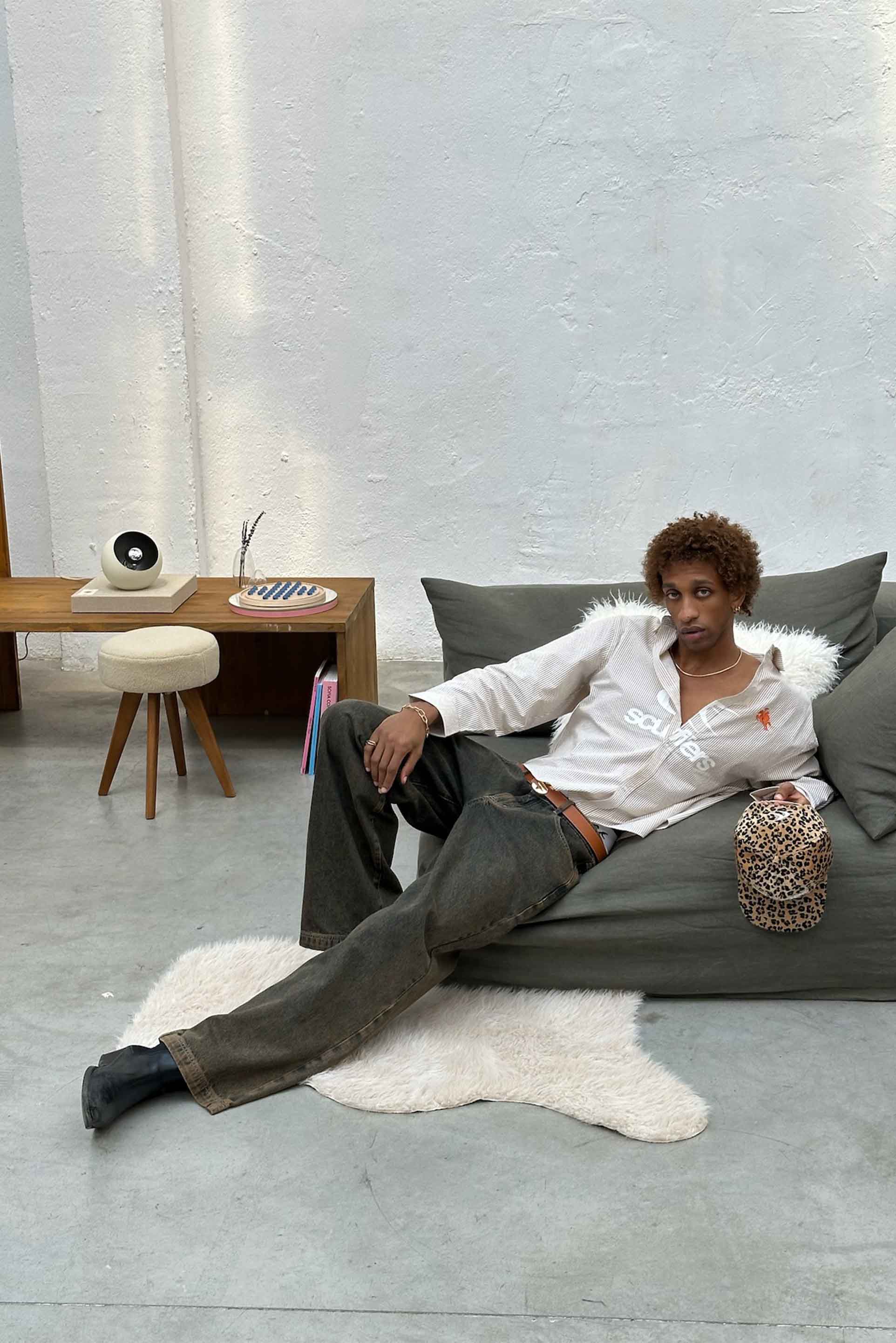 Camisa de rayas amarillas de Germain