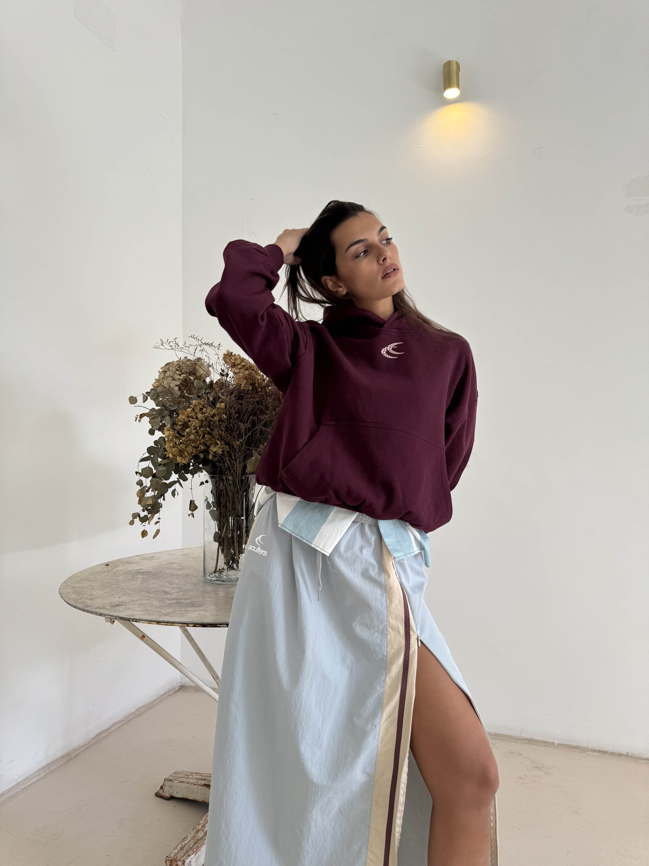 Sudadera con capucha Chester burdeos