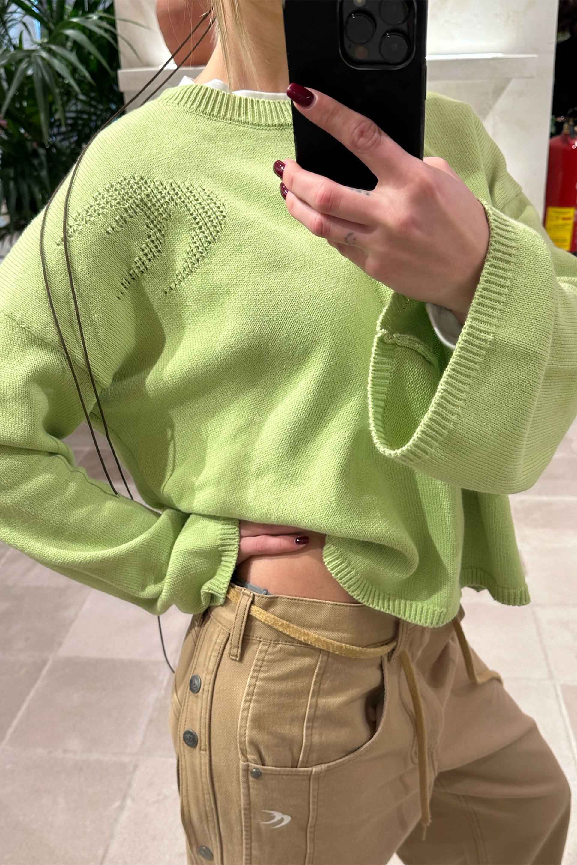 Luna Nueva Verde Tejido