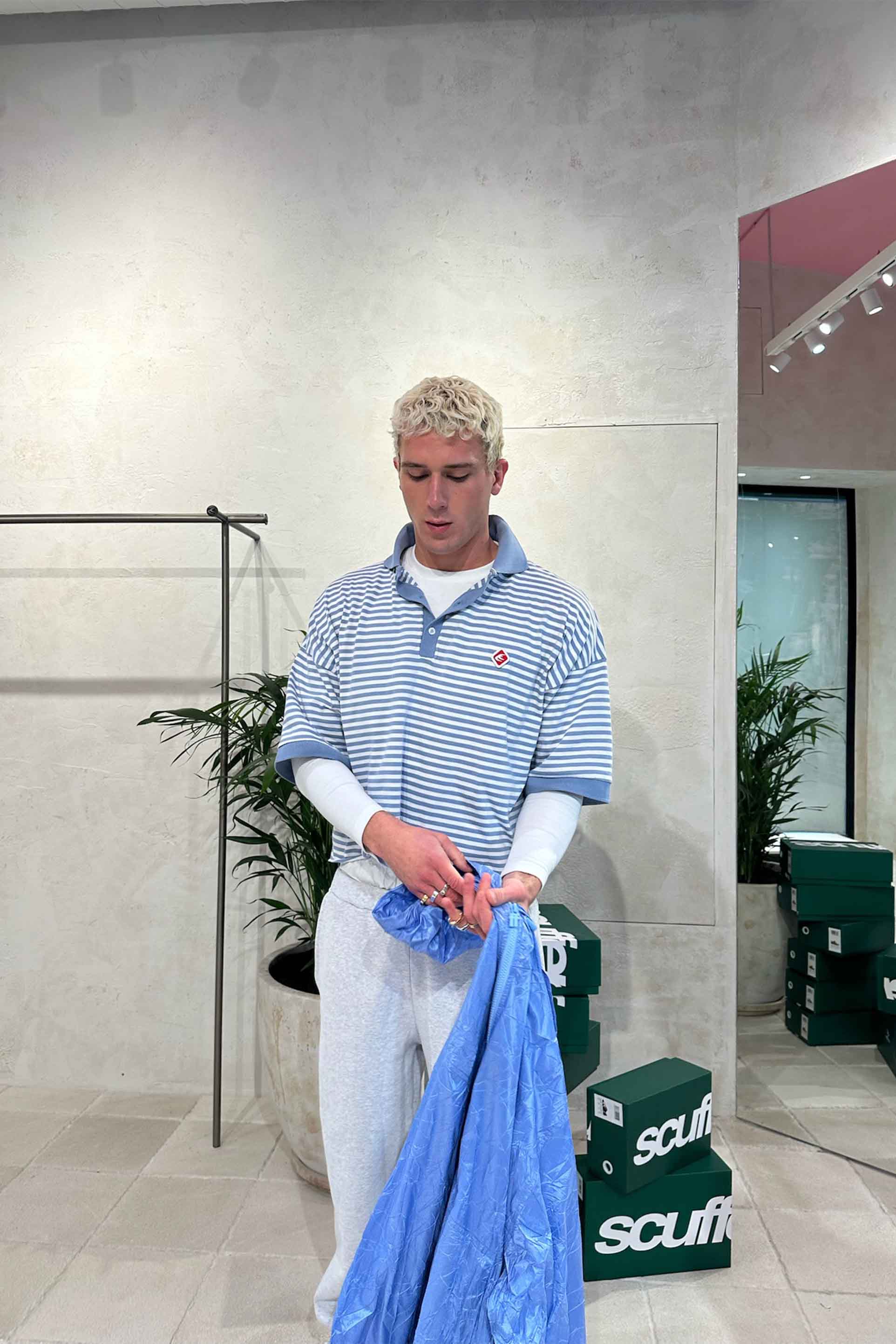 Polo azul claro Heritage