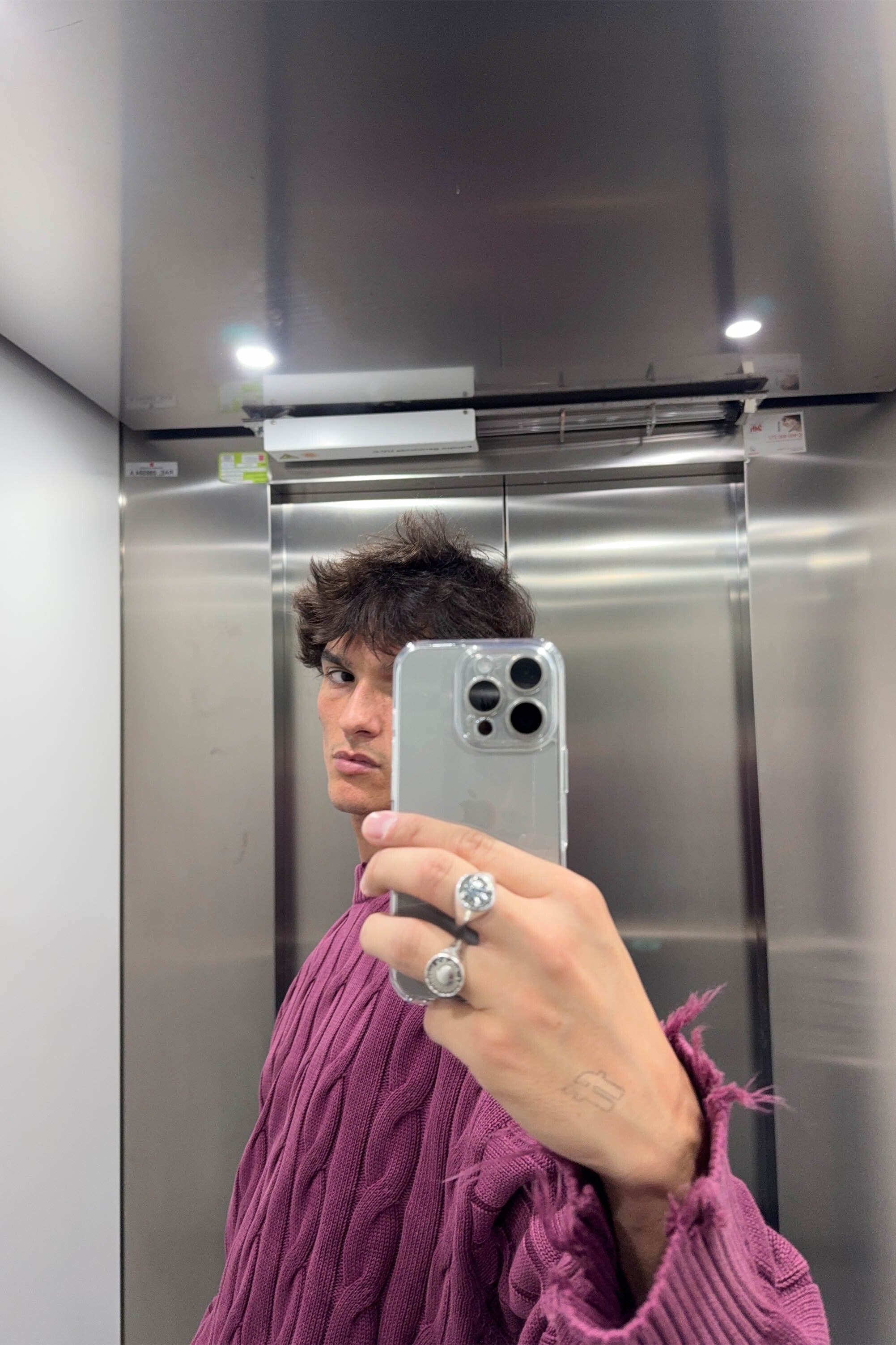 Jersey de gabardina burdeos