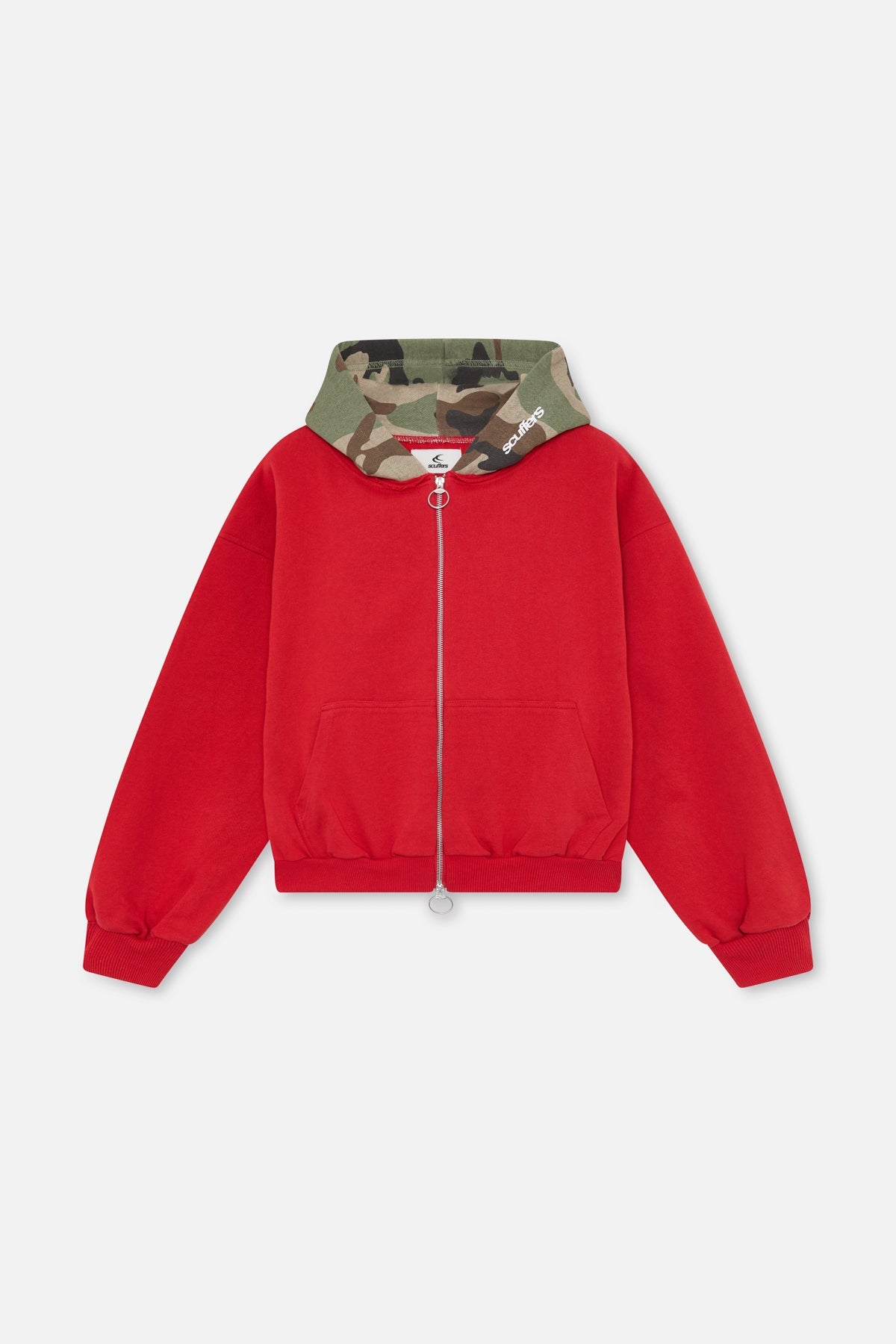 Máscara con cremallera roja