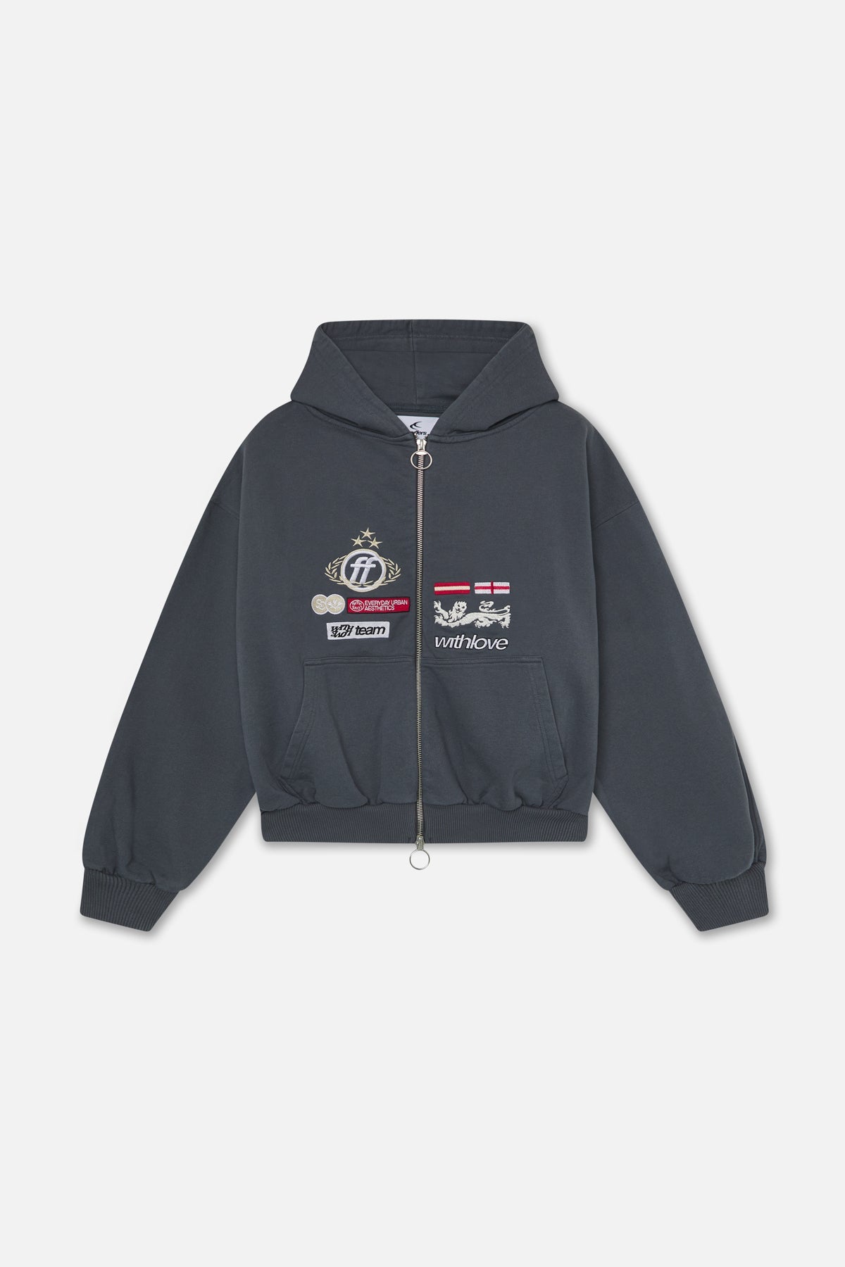 Cremallera azul polvorienta del alcalde