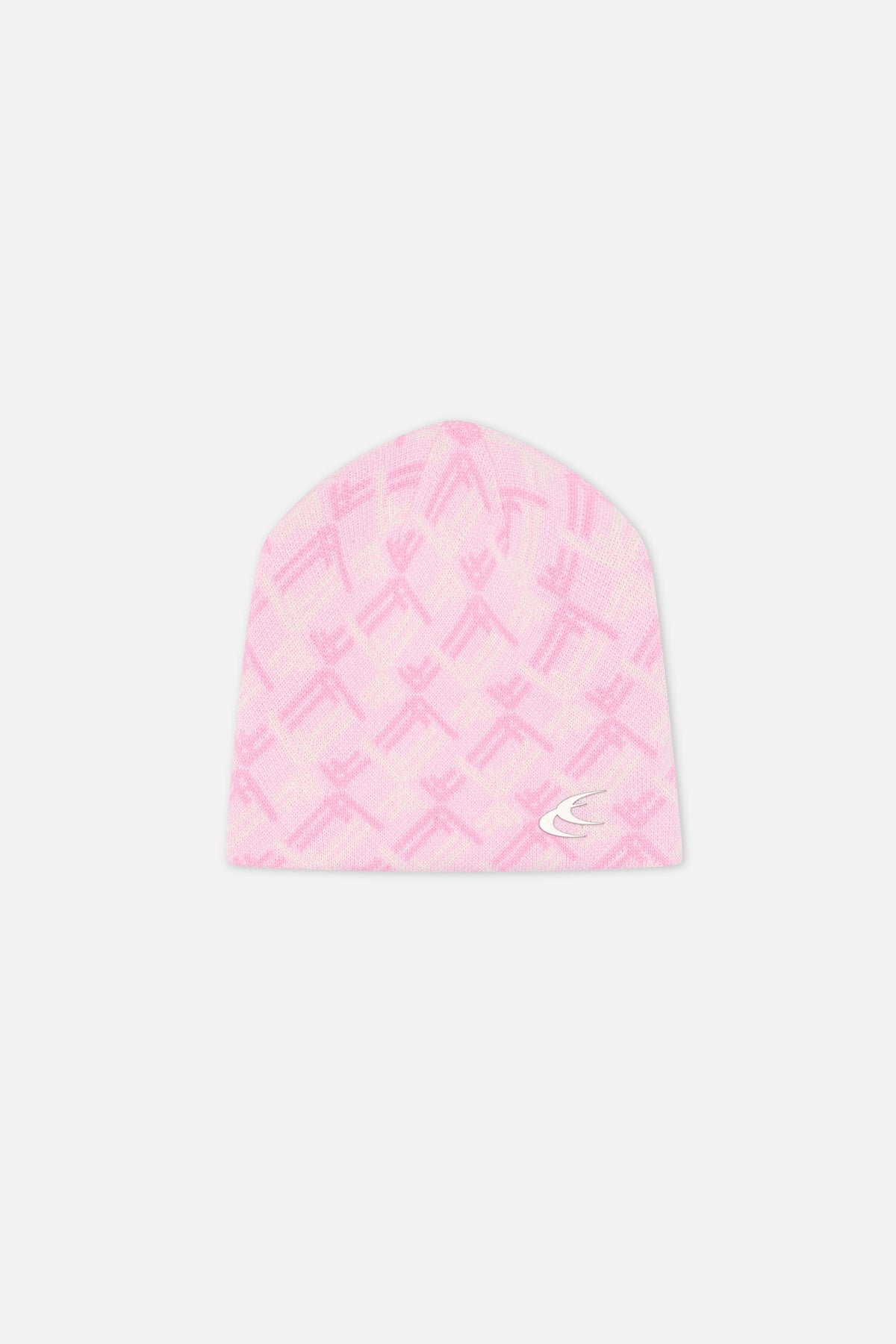 Gorro rosa con monograma