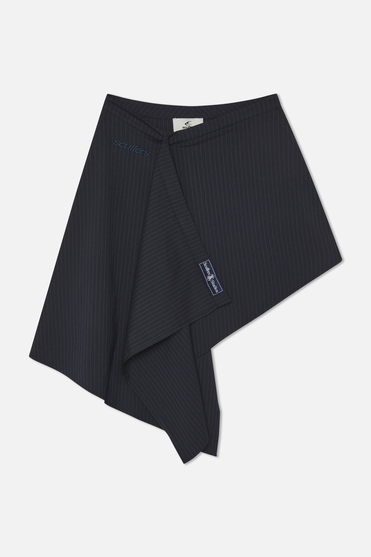 Falda de raya diplomática azul marino de Nautica