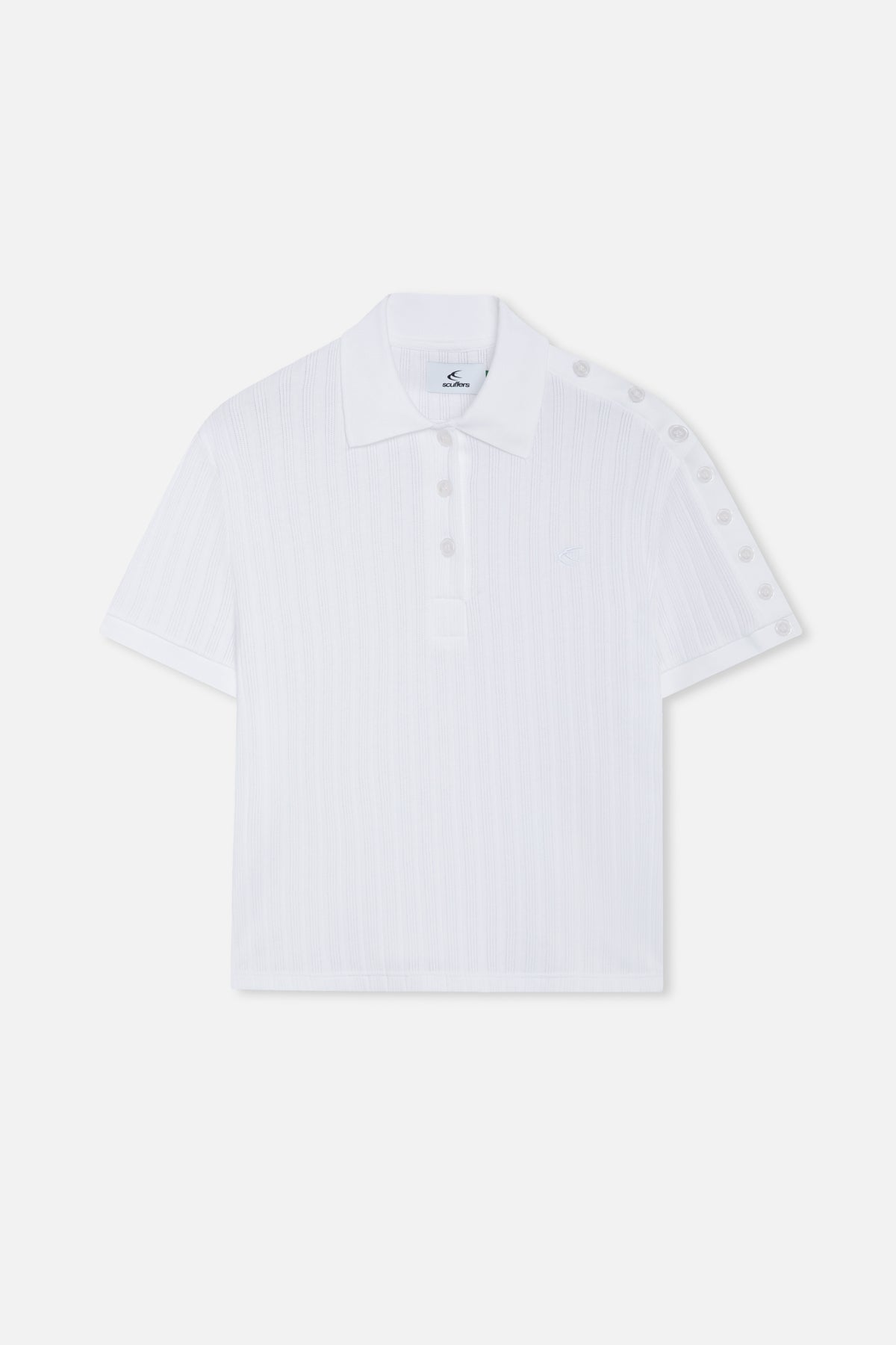 Polo blanco con tapeta