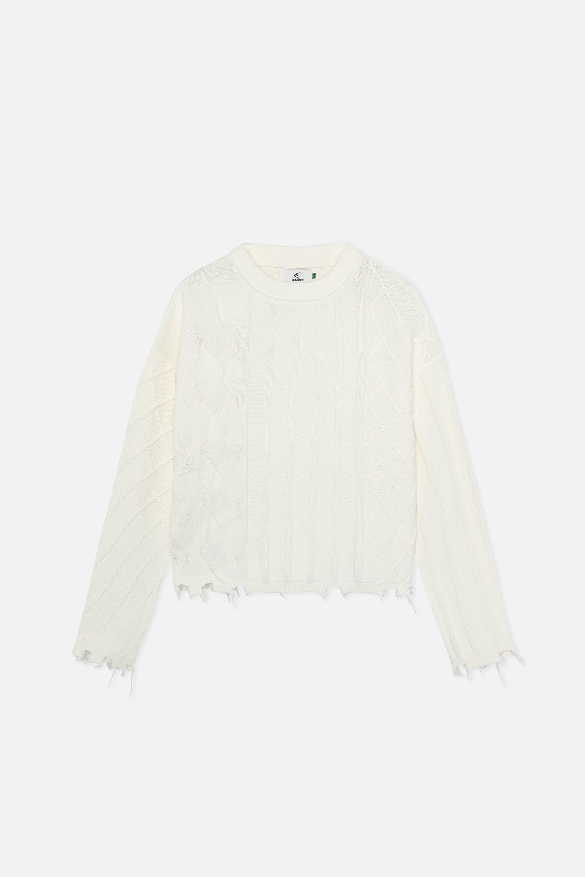 Jersey de gabardina blanca de gran tamaño