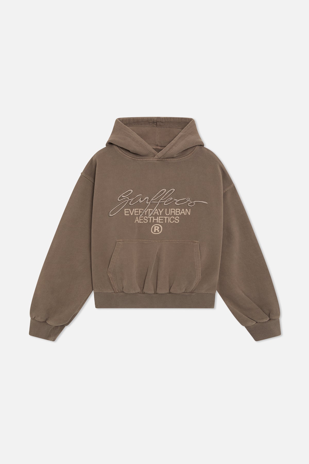 Sudadera con capucha marrón Signature