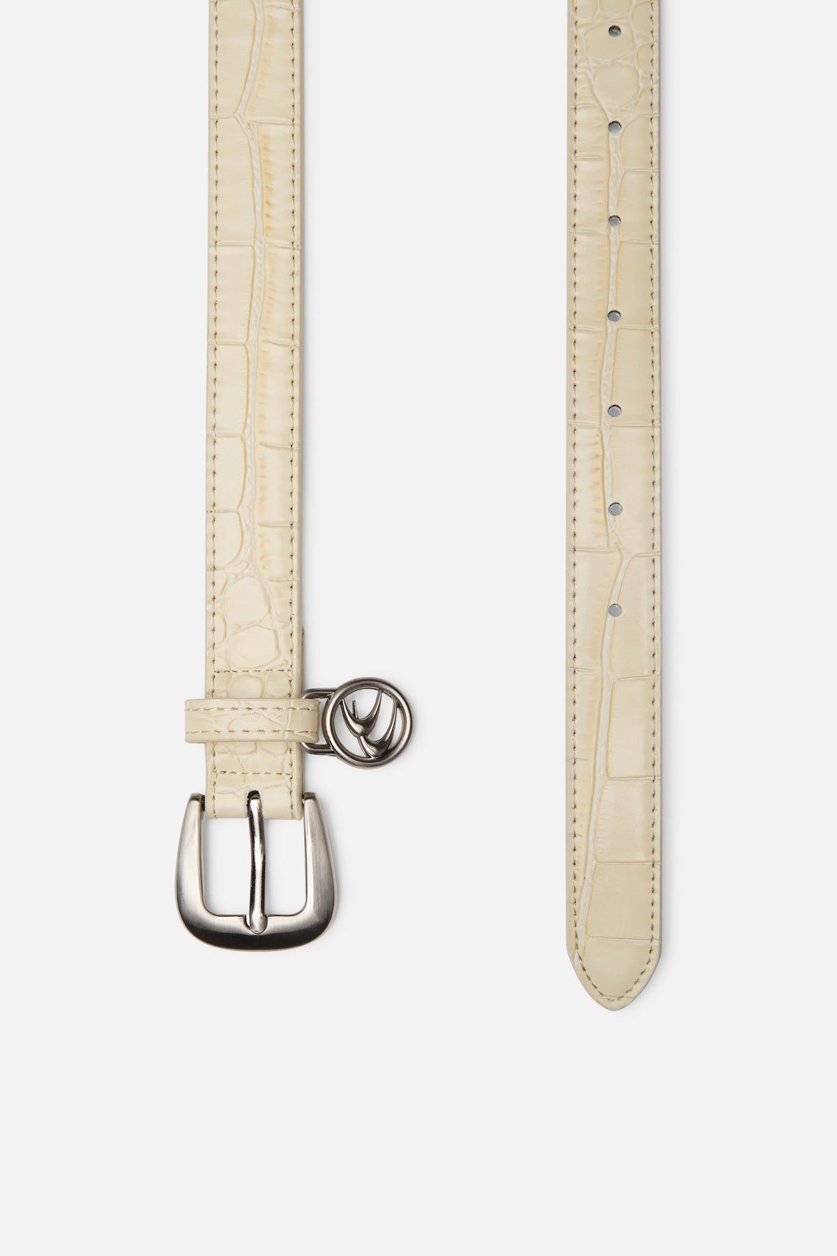 Cinturón fino color crudo