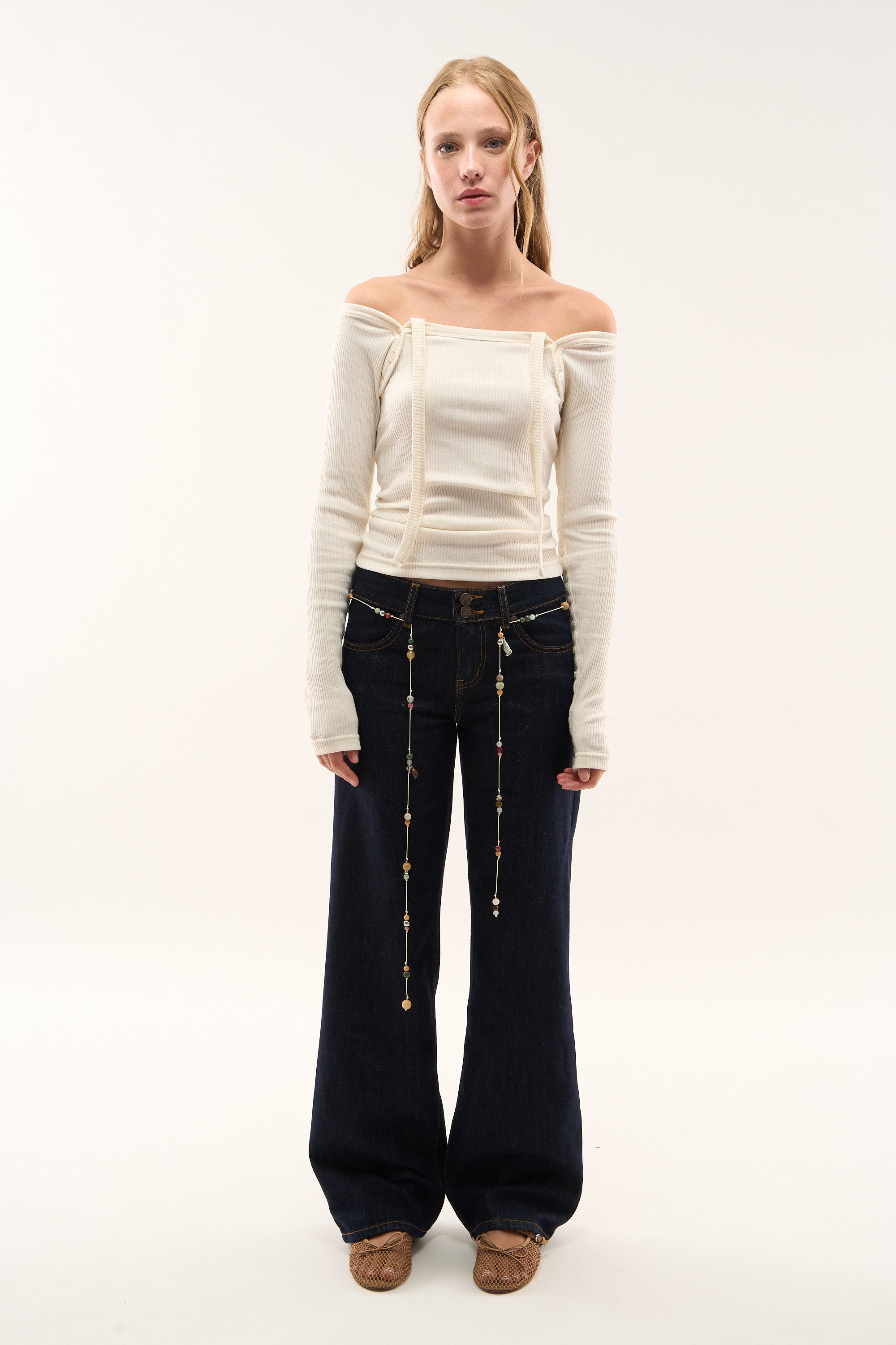 Camiseta de manga larga color crudo Toggle