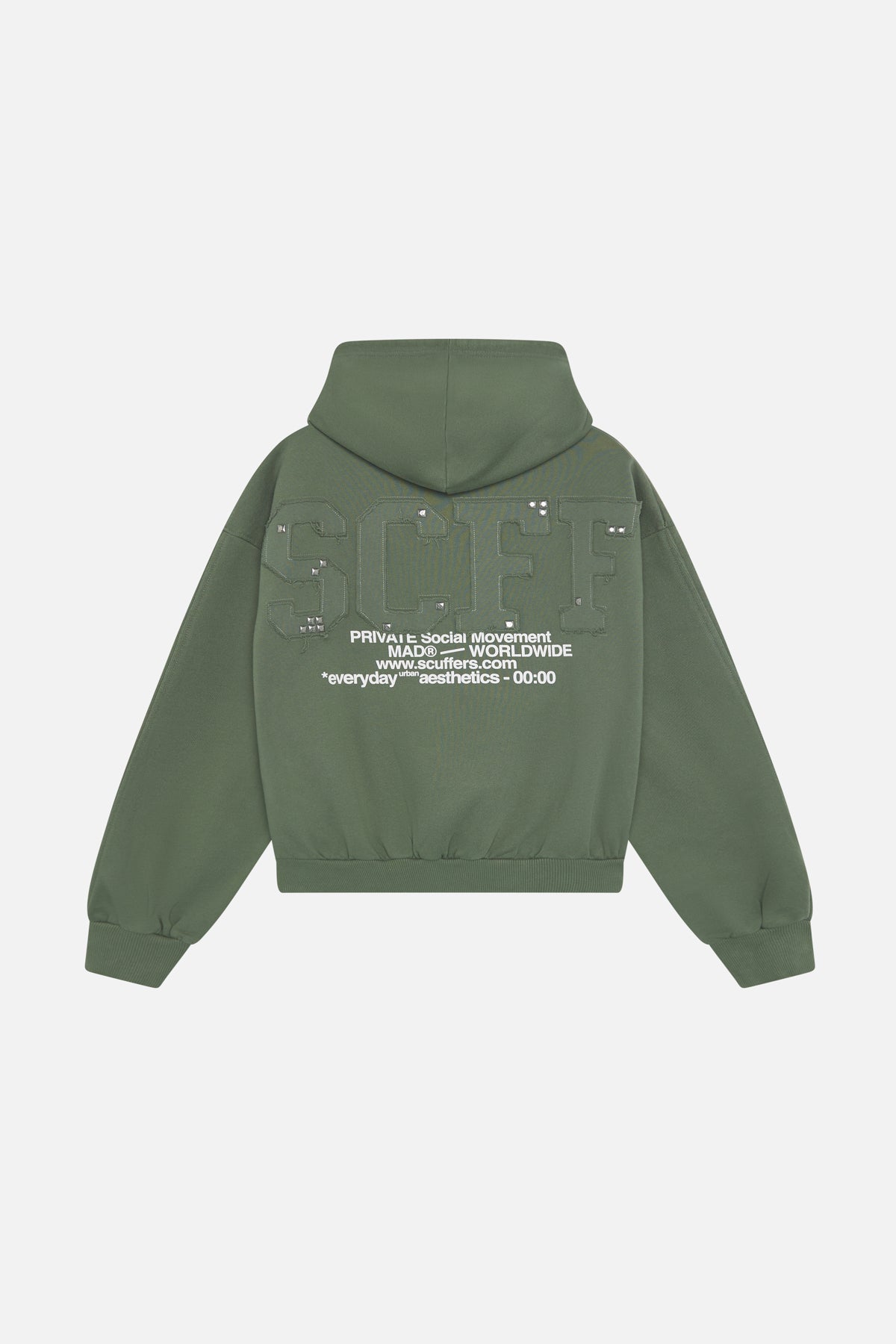 Sudadera con capucha verde mundial